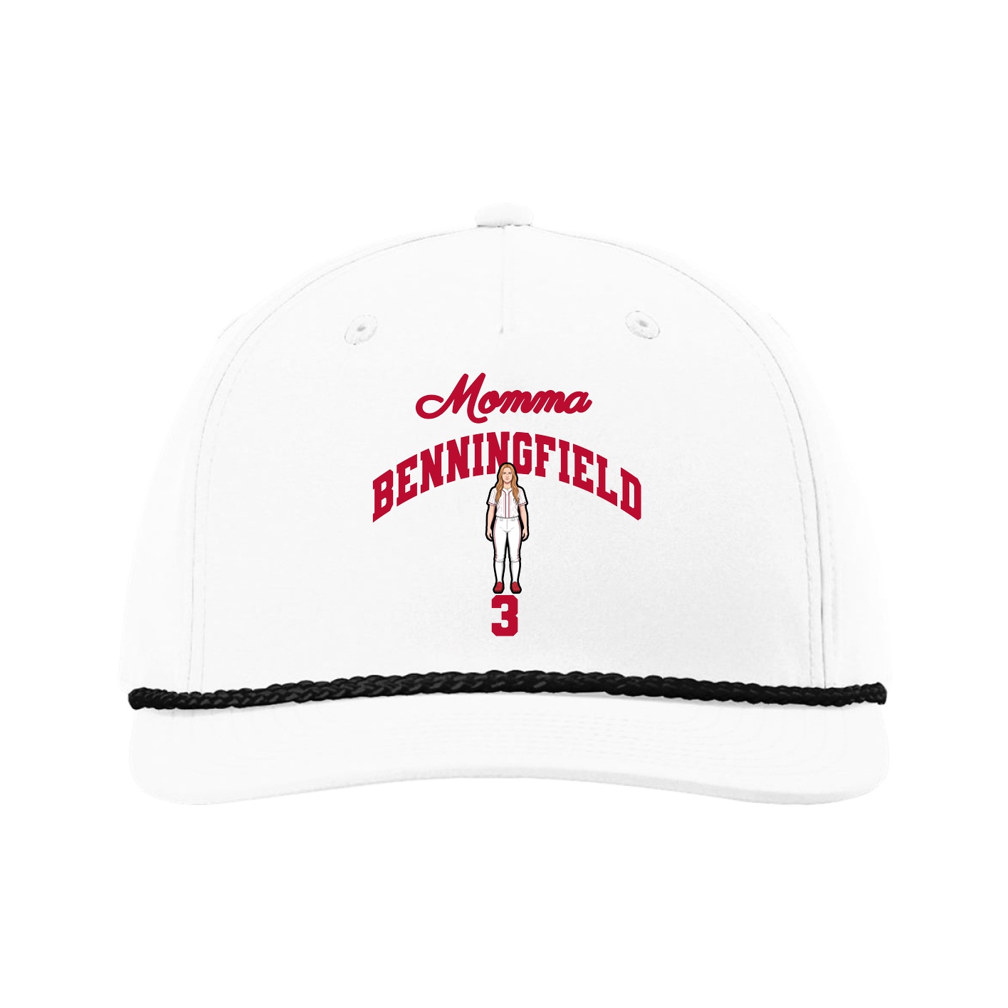 Five-Panel Classic Rope Cap — Mothers Day Arch in White