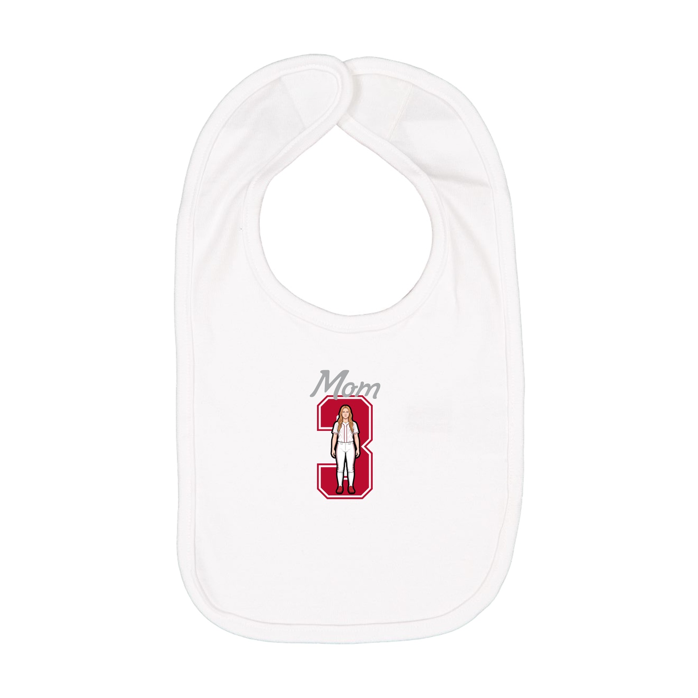 Infant Bib — Mothers Day Shirsey in White