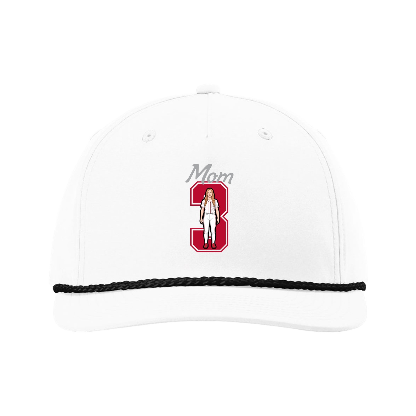 Five-Panel Classic Rope Cap — Mothers Day Shirsey in White