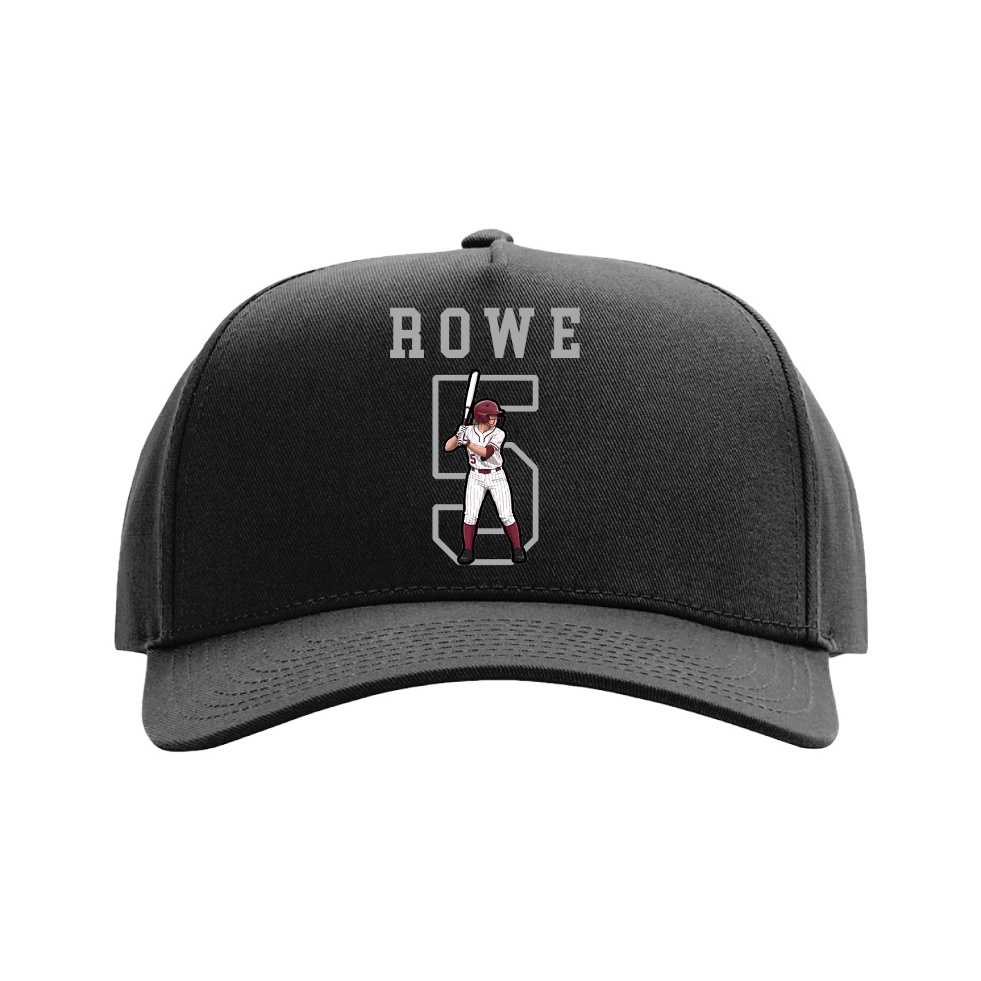 Full Fabric Five-Panel Champ Cap — Shirsey in Black