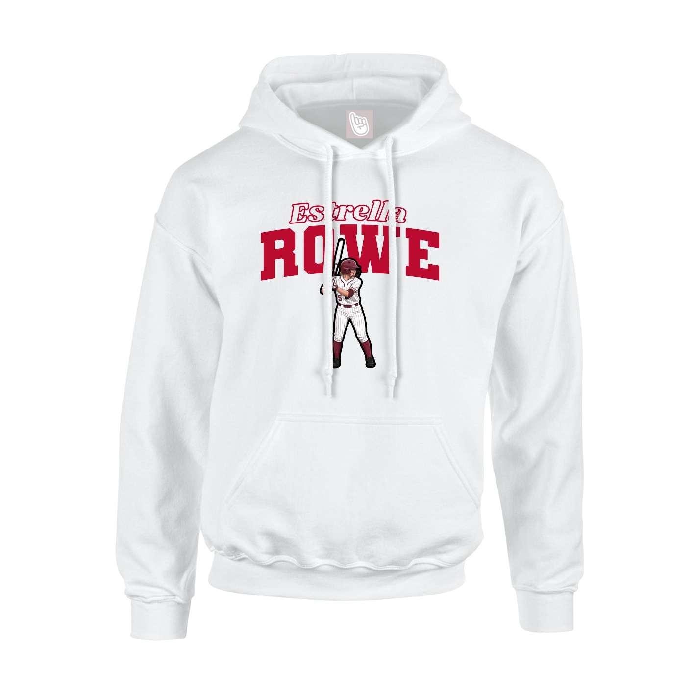 Hoodie — Name Arch in White