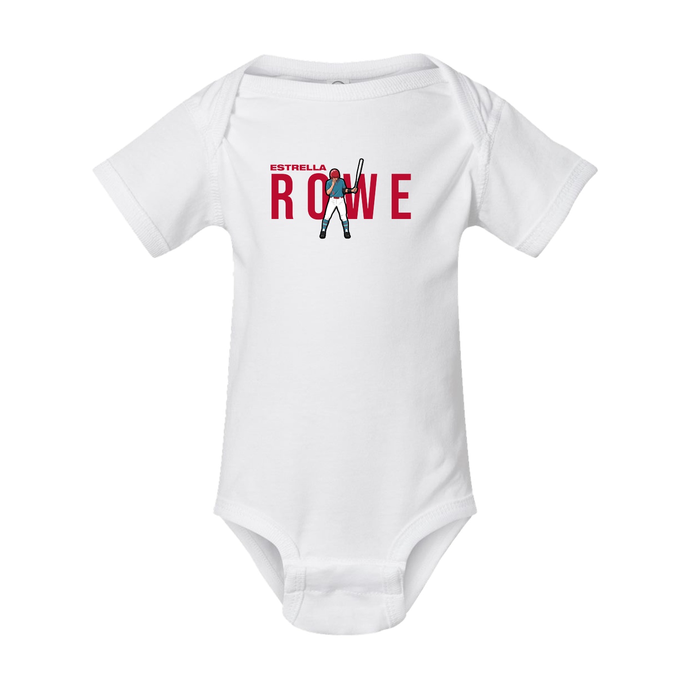 Baby Onesie — Player Name in White