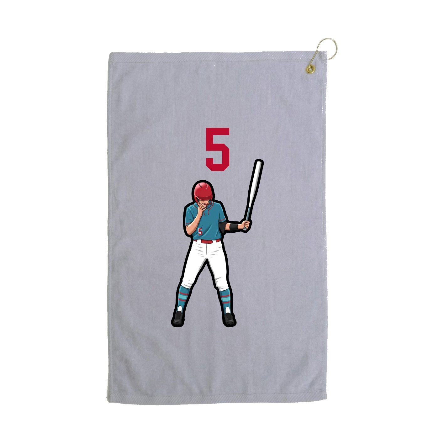 Golf Towel — Number Top in Grey
