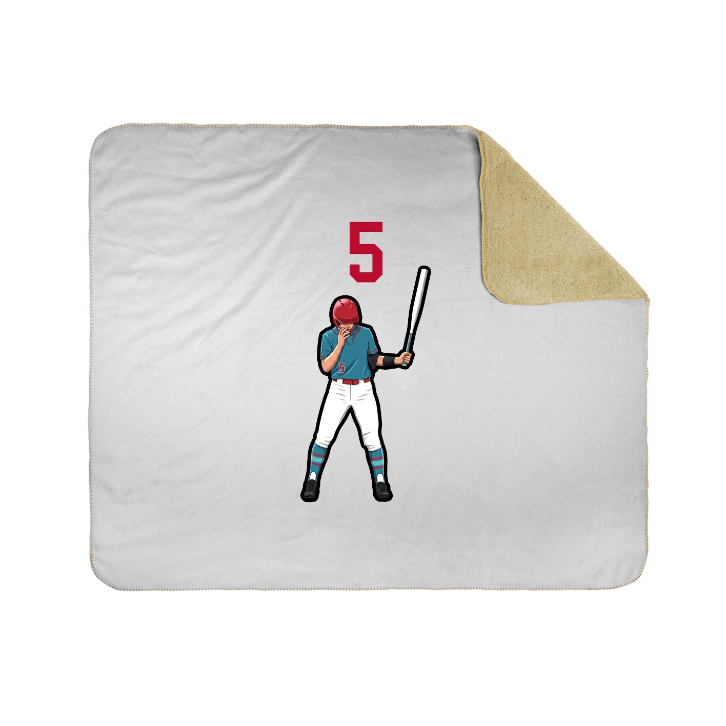 Throw Blanket — Number Top in White