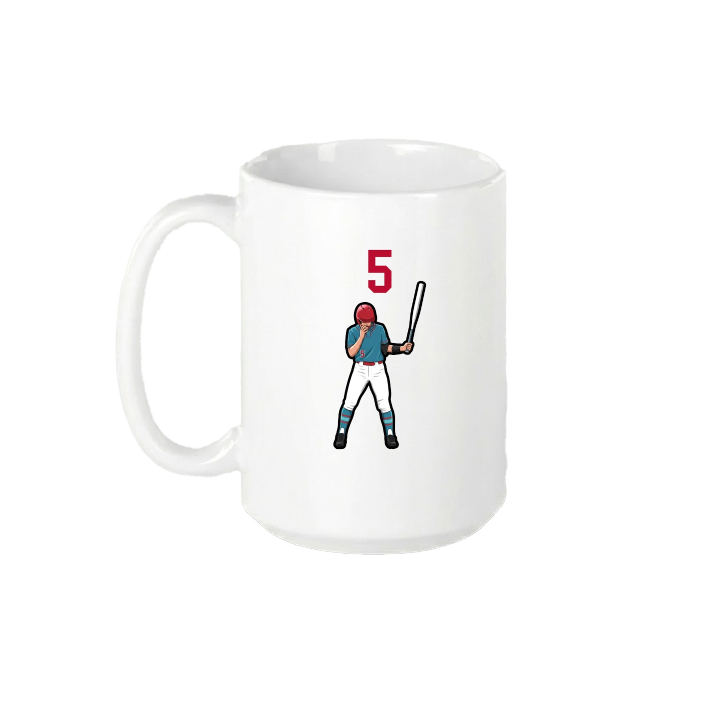 15oz Coffee Mug — Number Top in White
