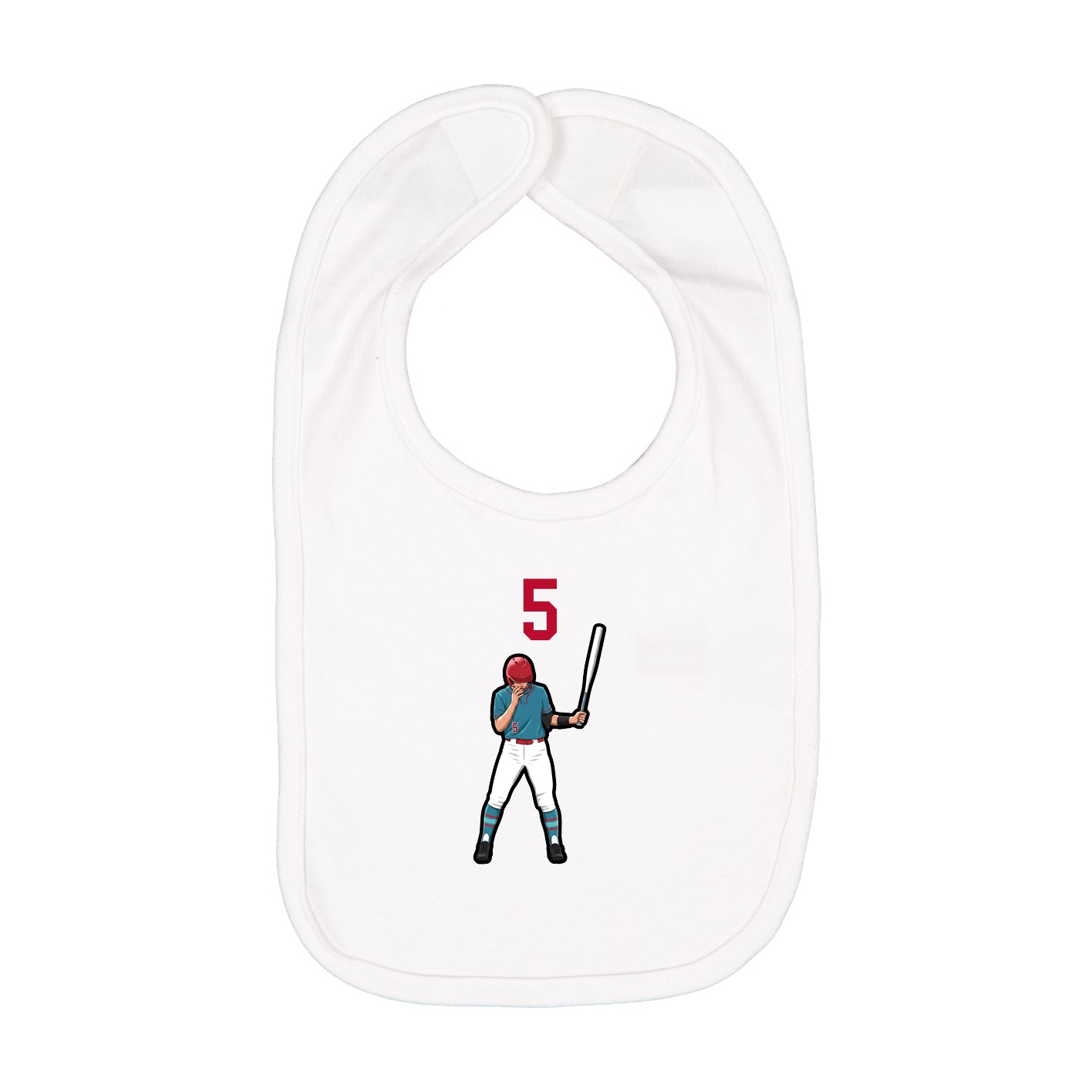 Infant Bib — Number Top in White