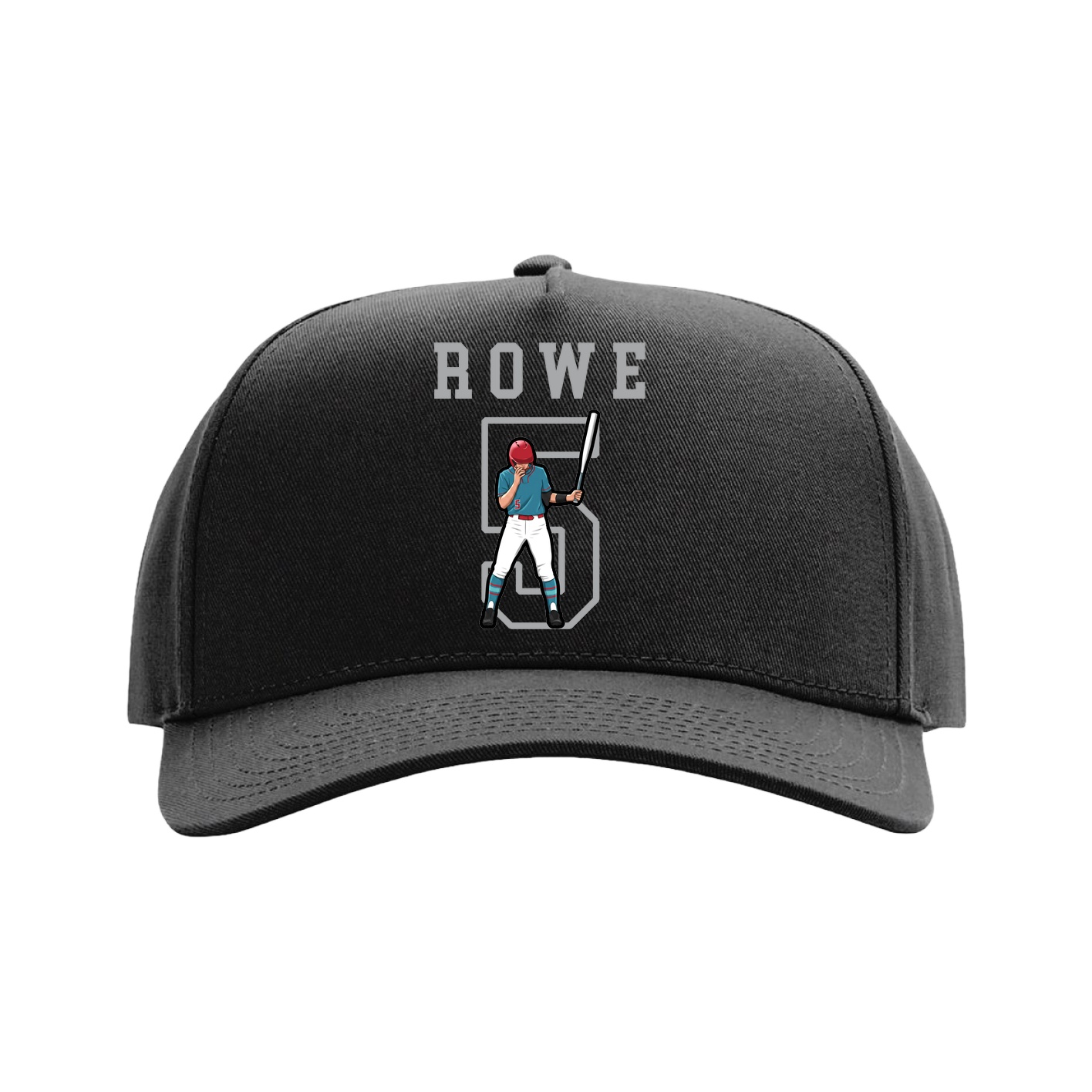Full Fabric Five-Panel Champ Cap — Shirsey in Black