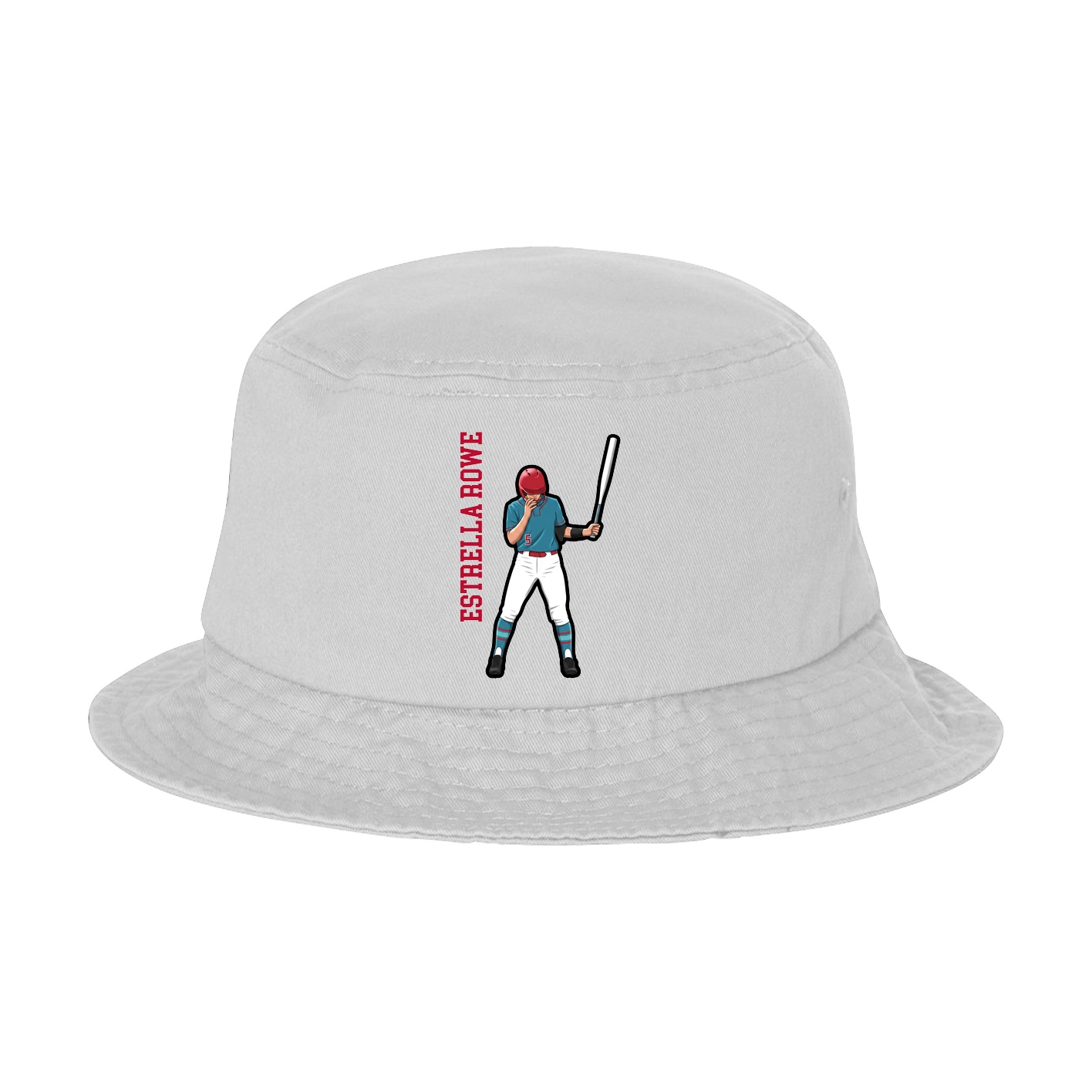 Bucket Cap — Name Vertical in White