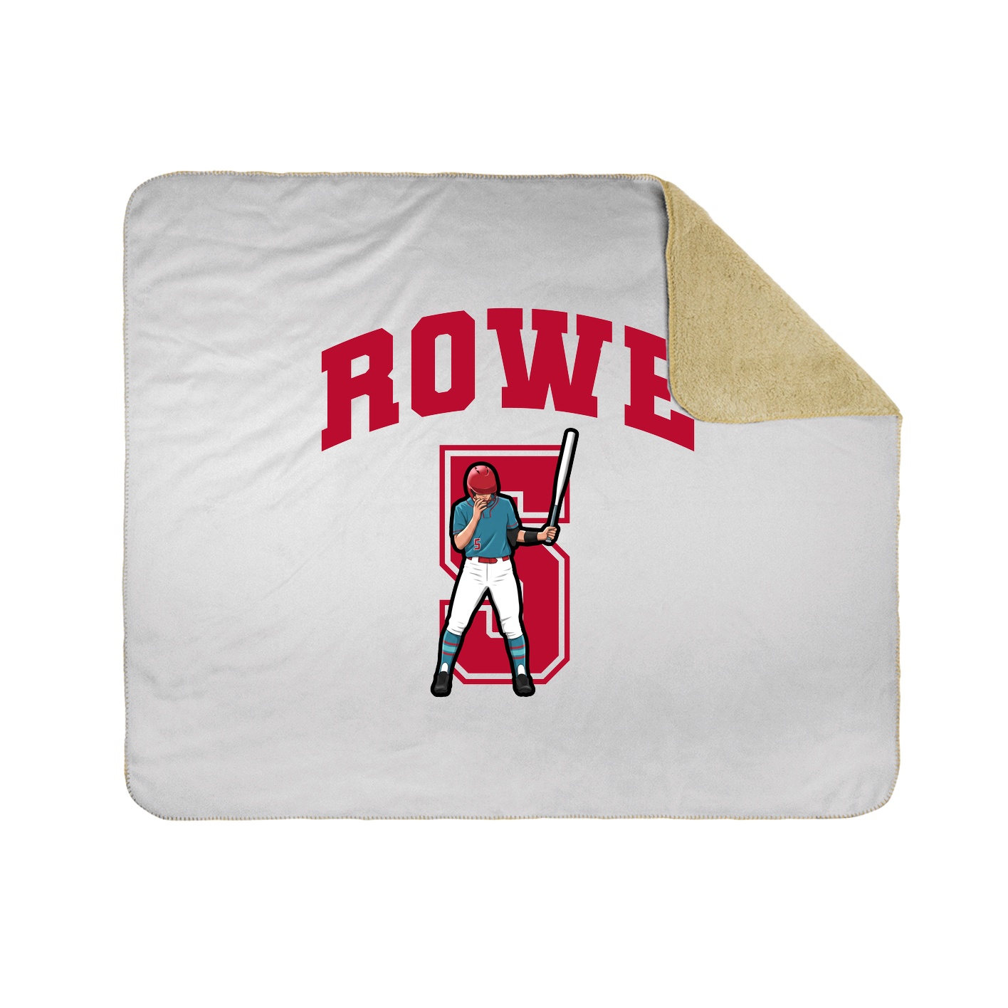 Throw Blanket — Number in White