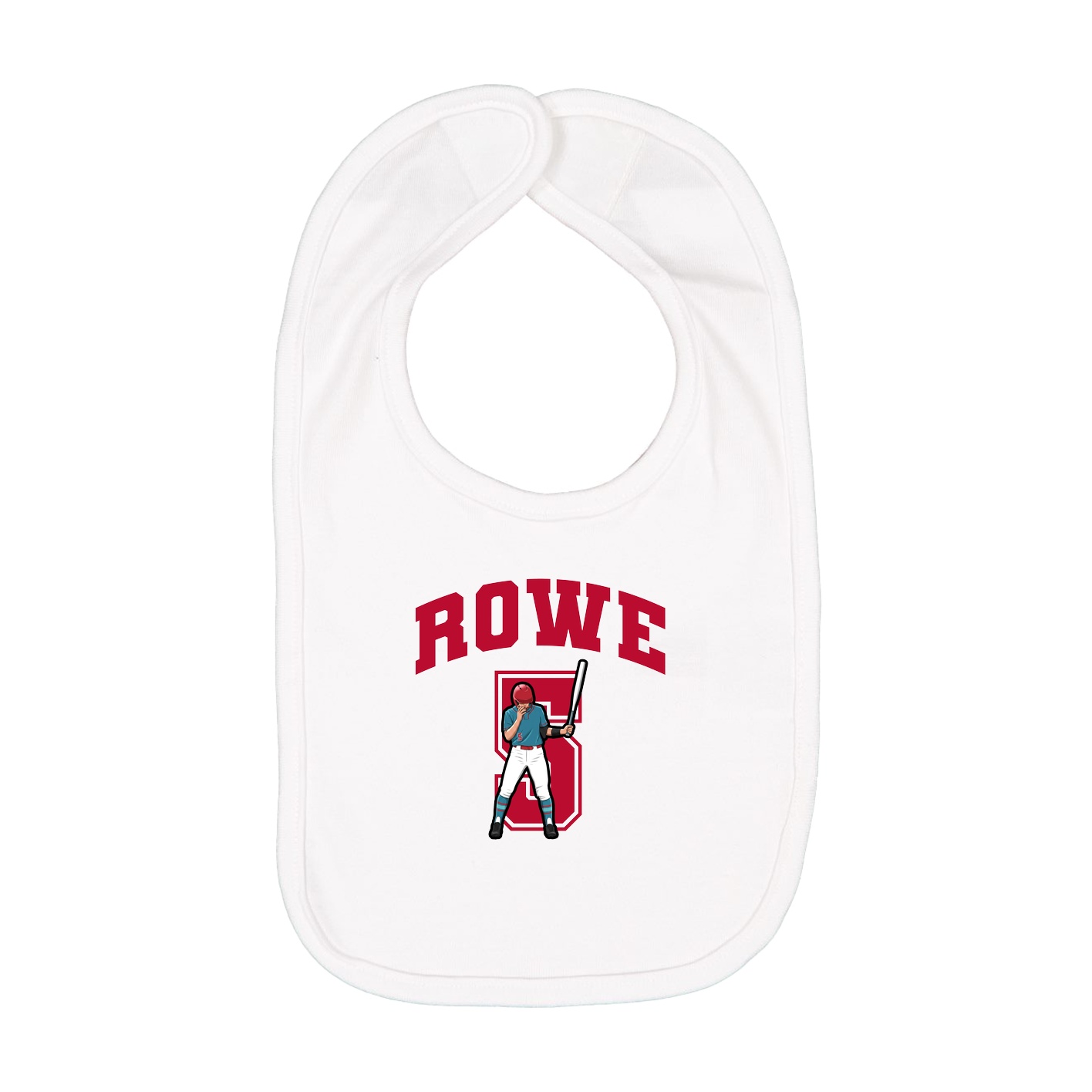 Infant Bib — Number in White