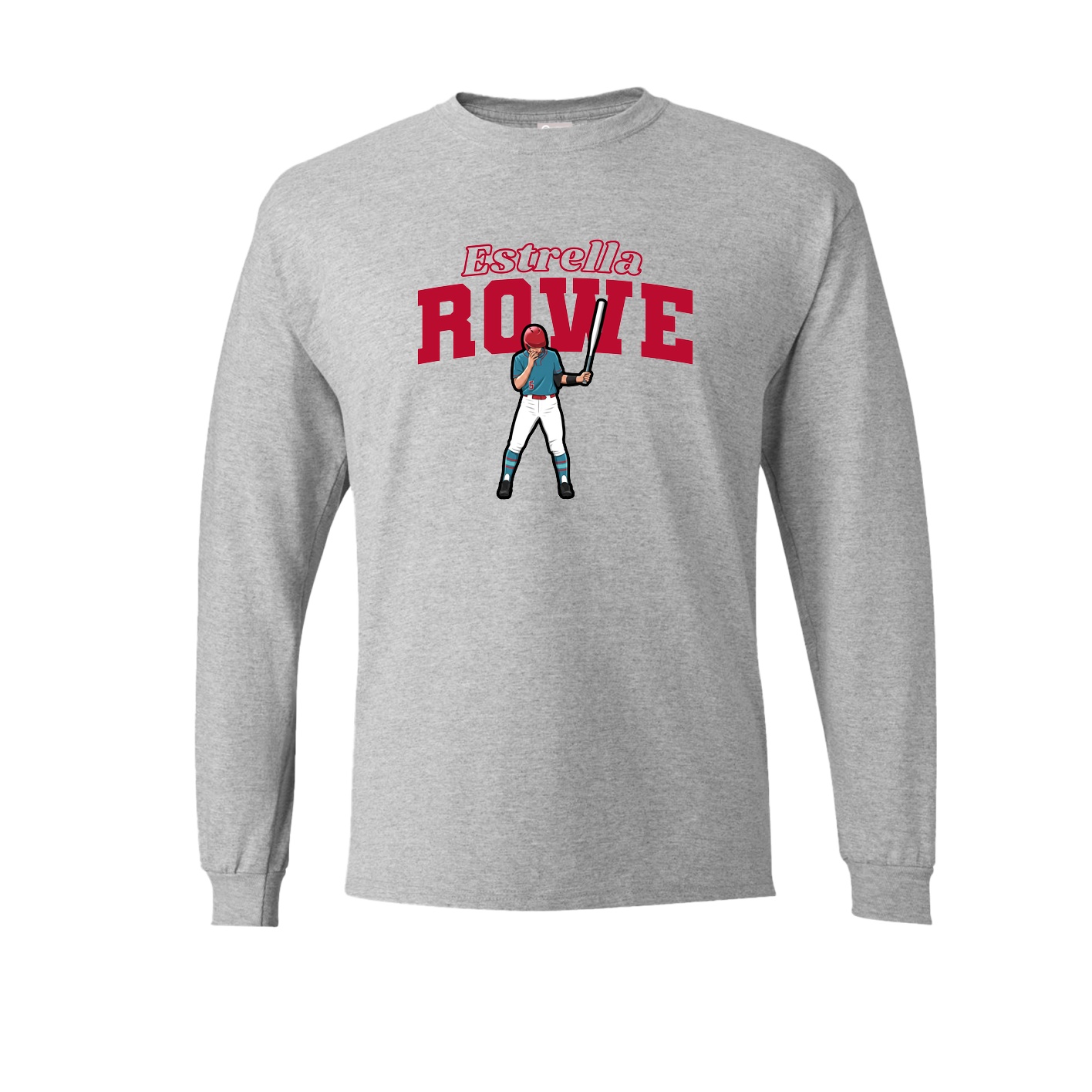 Long Sleeve Tee — Name Arch in Grey