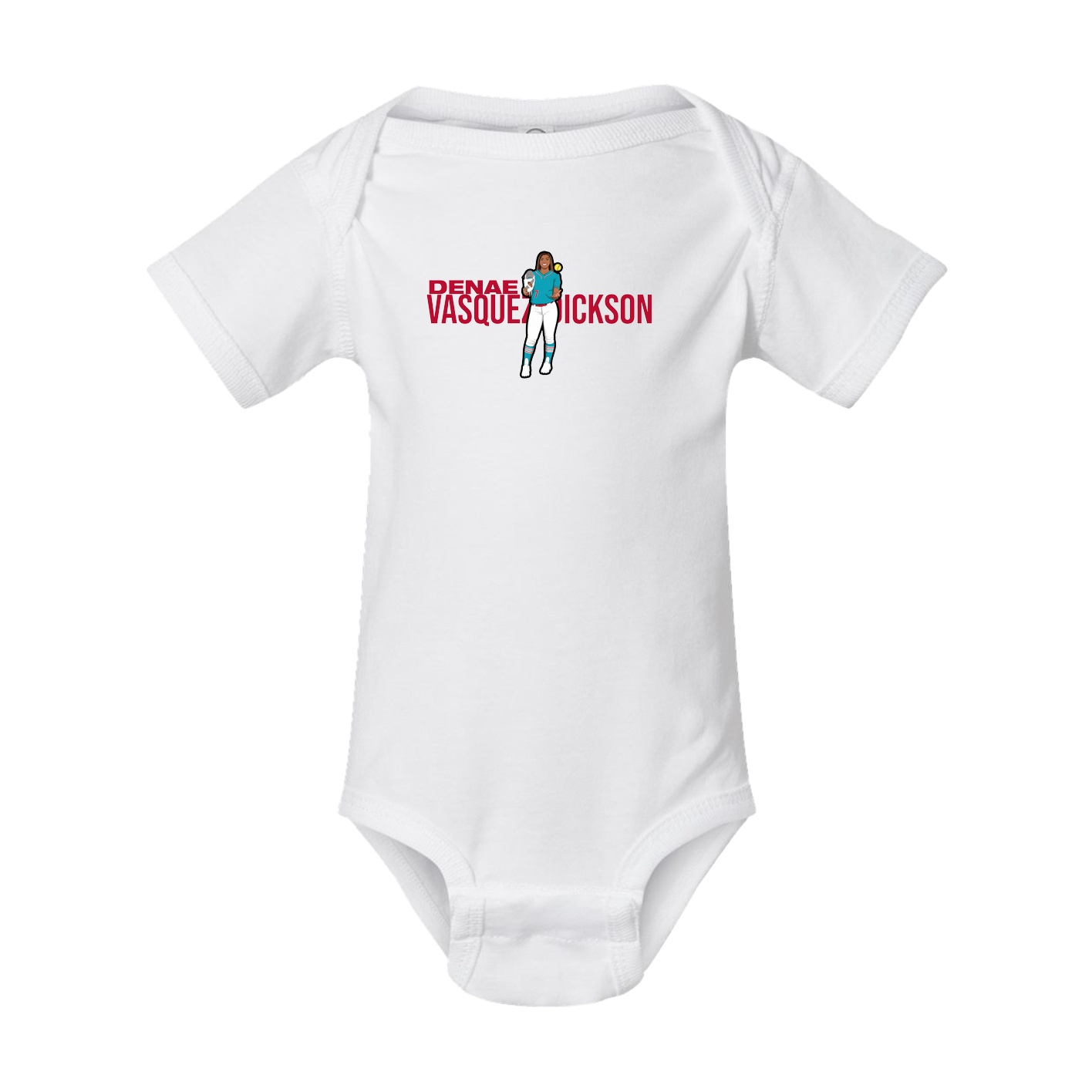 Baby Onesie — Player Name in White