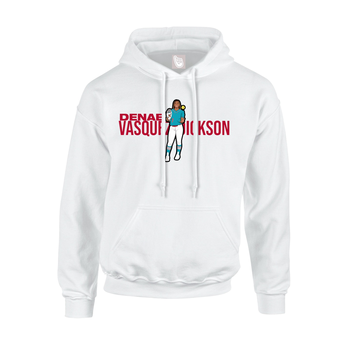 Youth Hoodie — Player Name in White