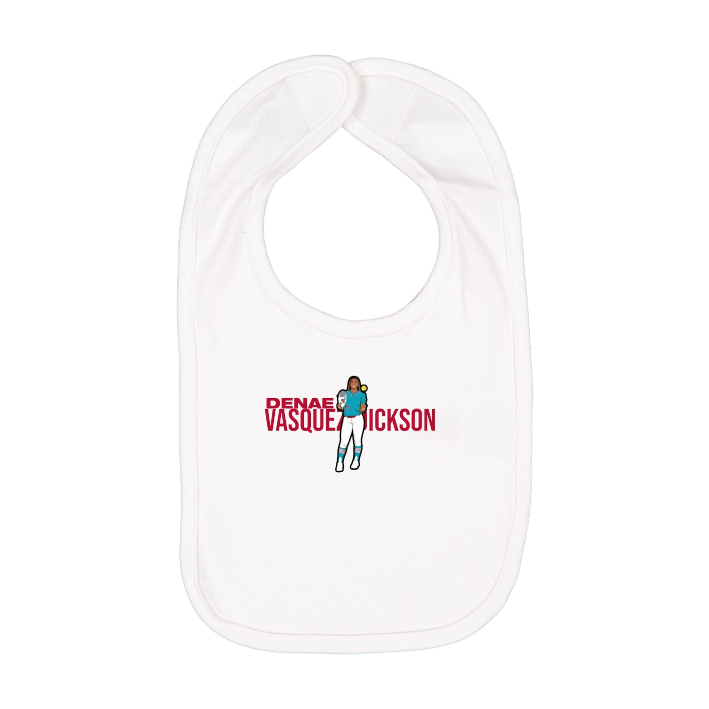 Infant Bib — Player Name in White