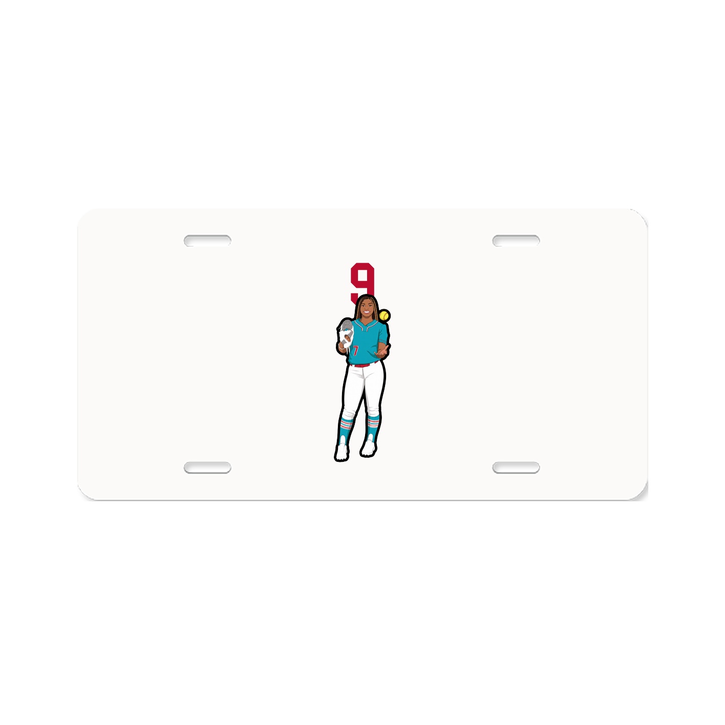 License Plate — Number Top in Classic