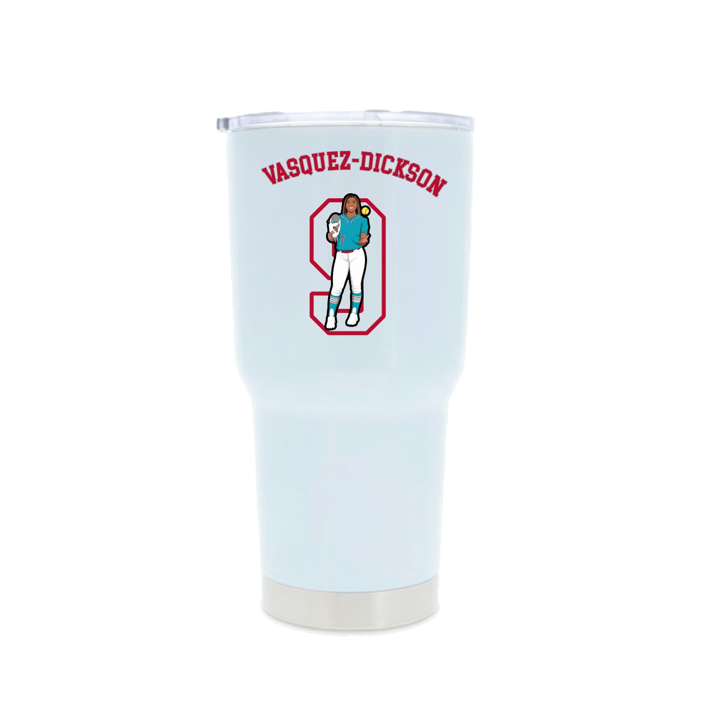 30oz Stainless Steel Tumbler — Shirsey Arch in White