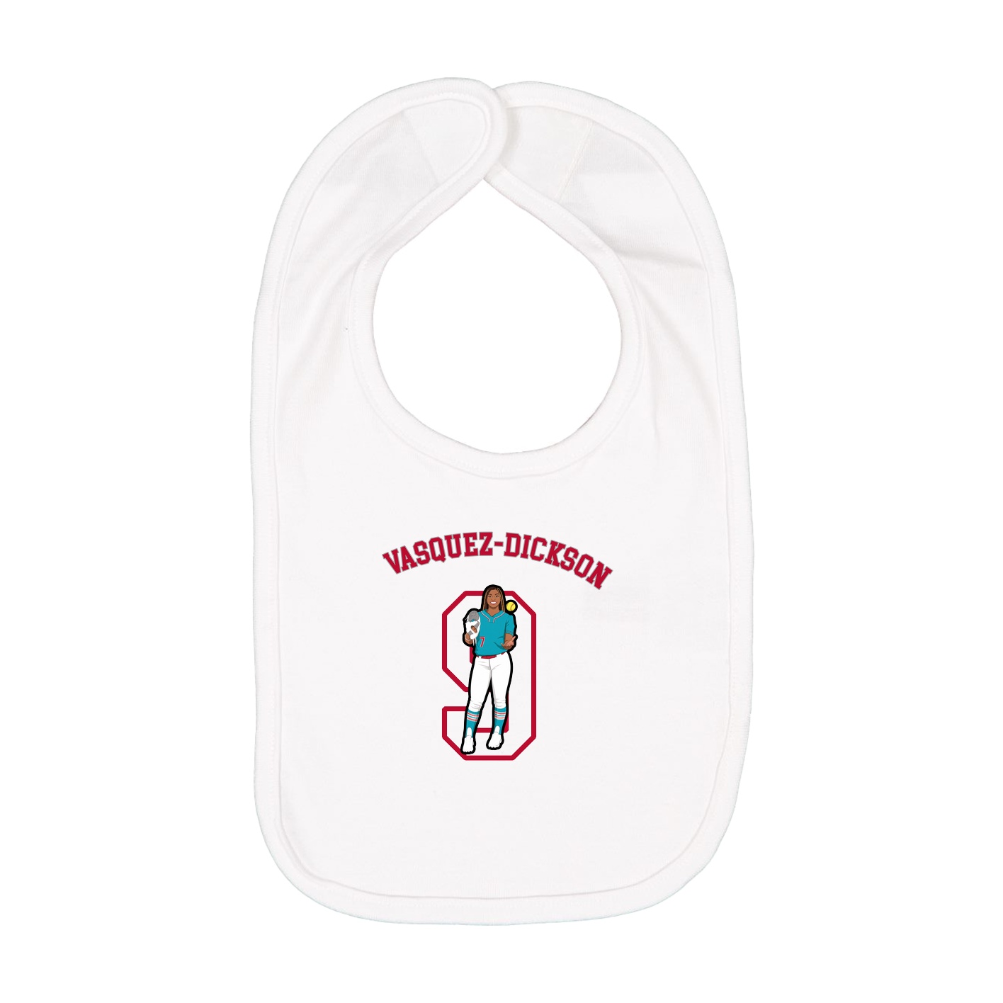 Infant Bib — Shirsey Arch in White