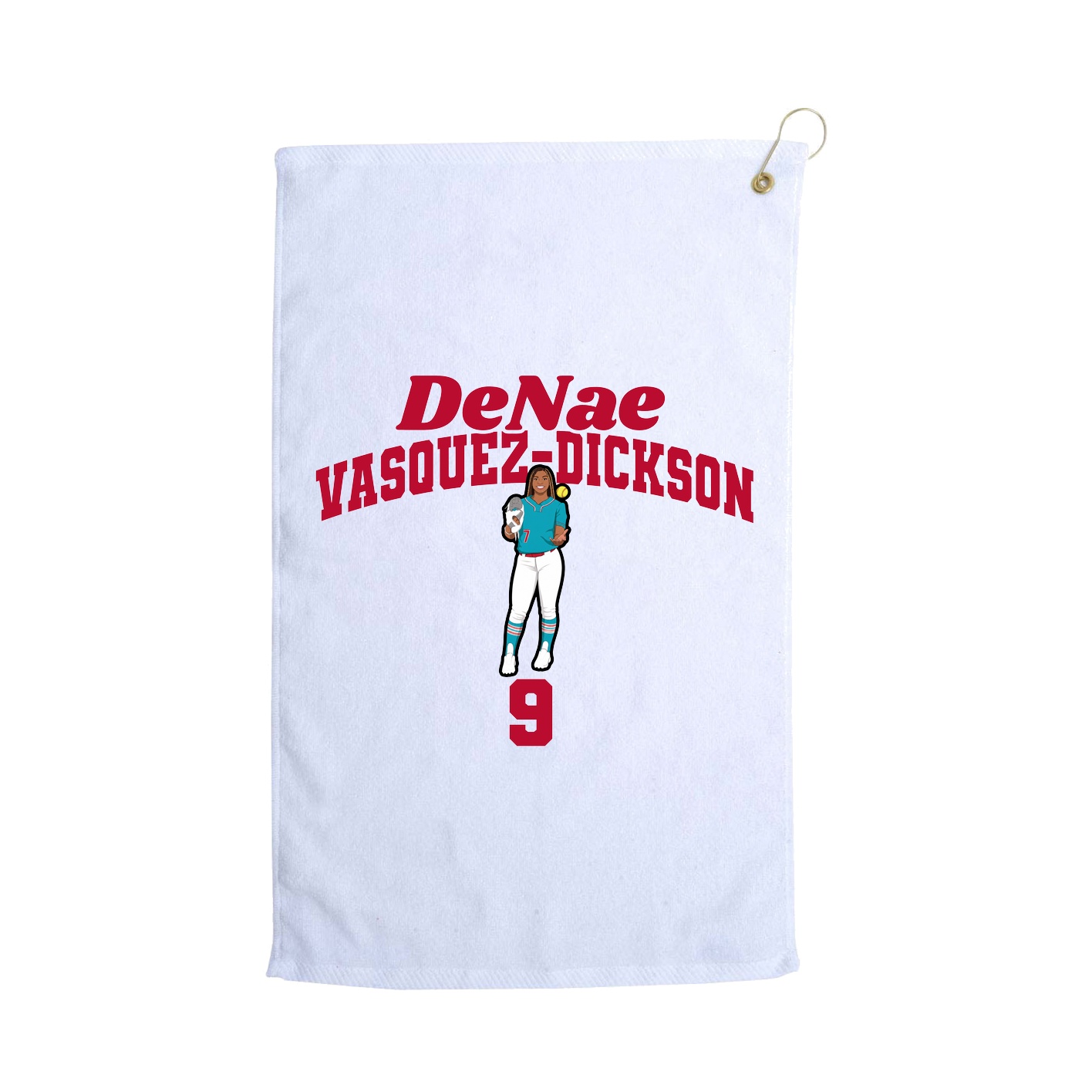 Golf Towel — Signature Arch in White