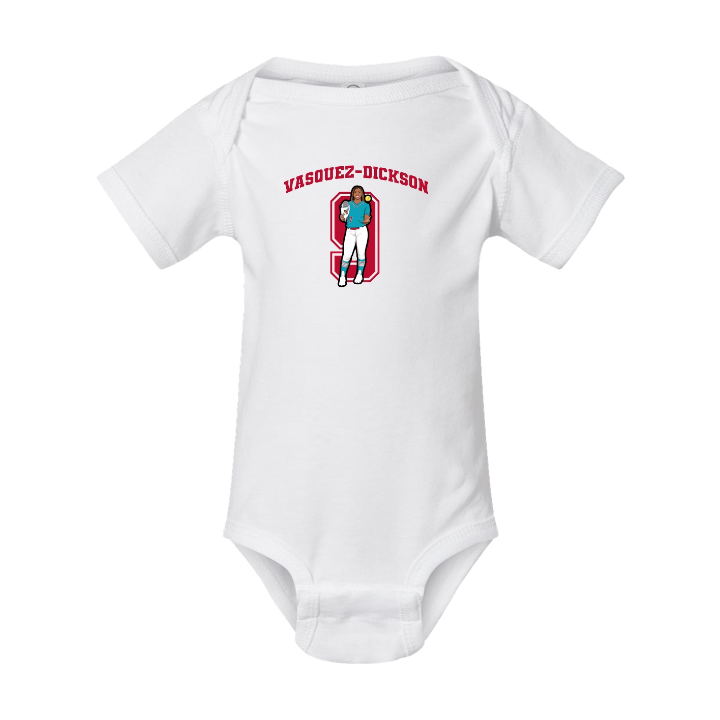 Baby Onesie — Number in White