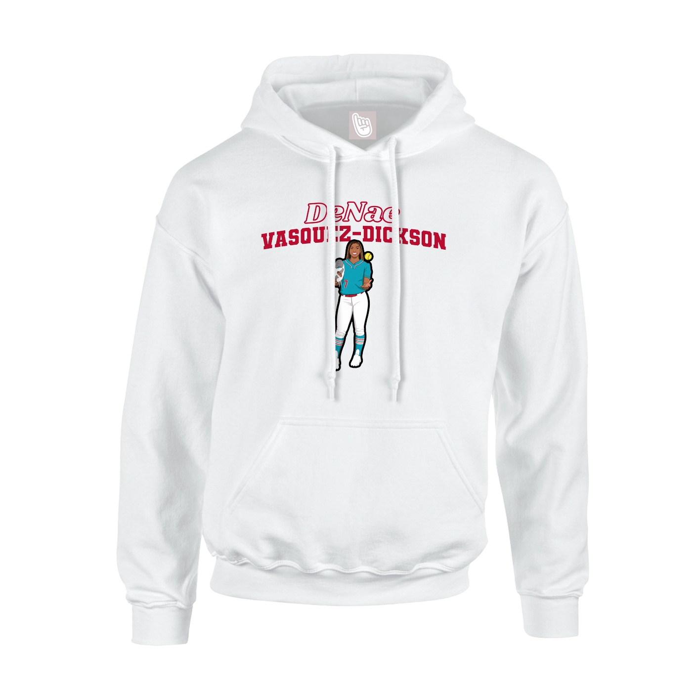 Hoodie — Name Arch in White