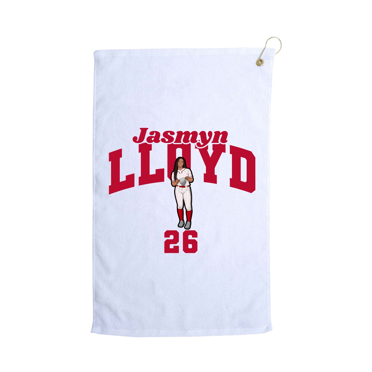 Golf Towel — Signature Arch in White