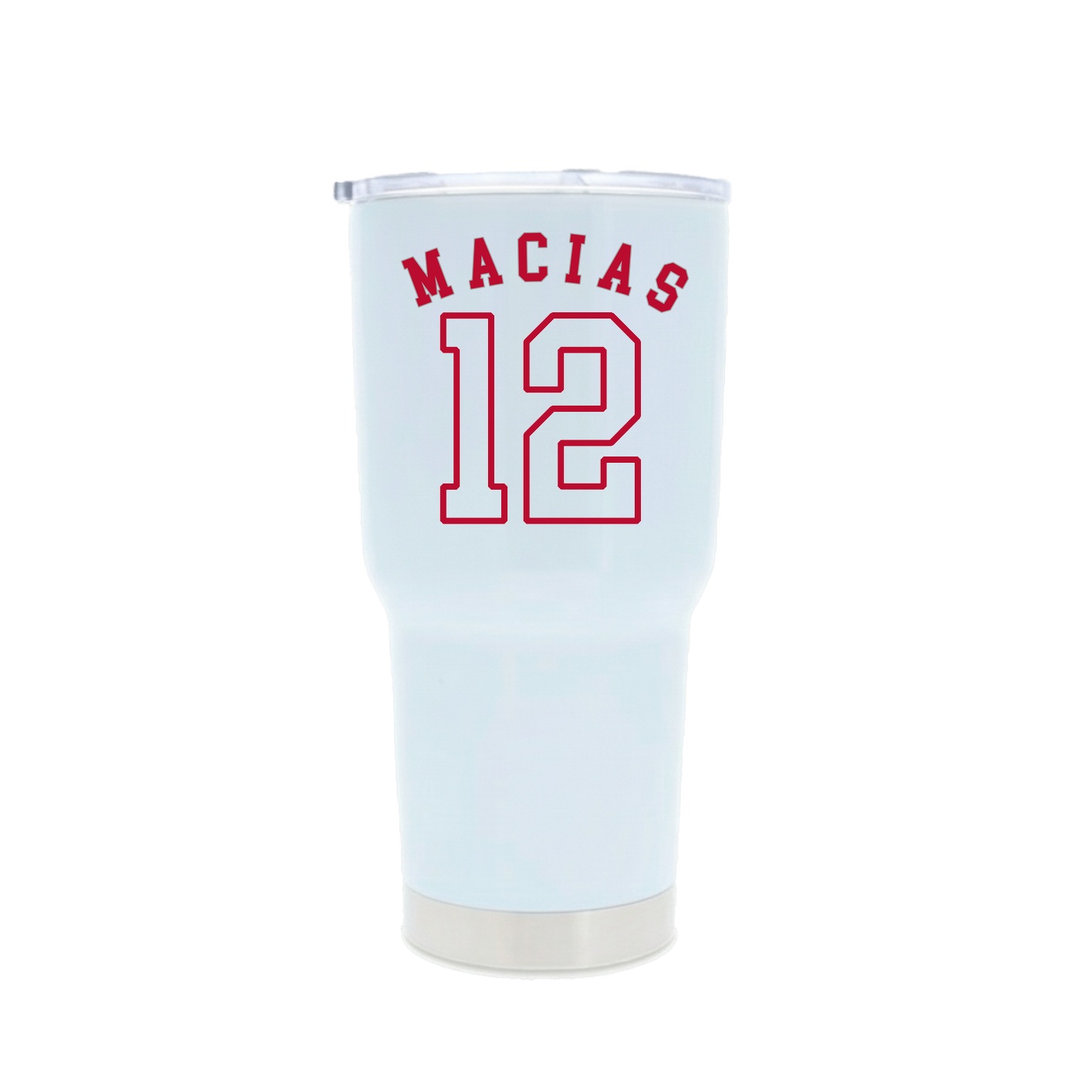 30oz Stainless Steel Tumbler — Shirsey Arch in White