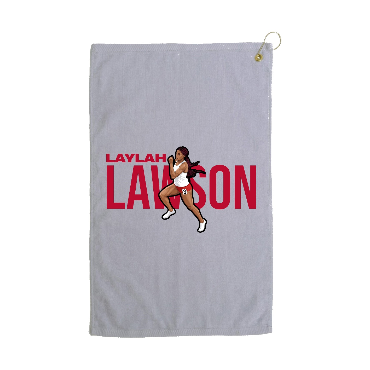 Golf Towel — Player Name in Grey
