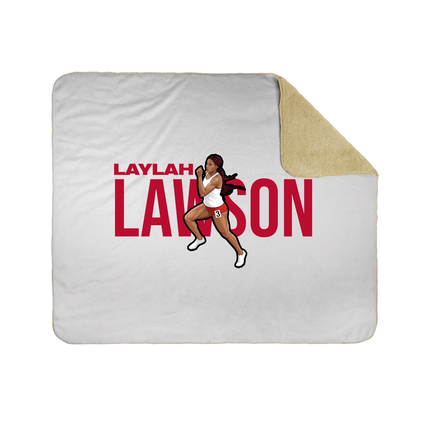 Throw Blanket — Player Name in White