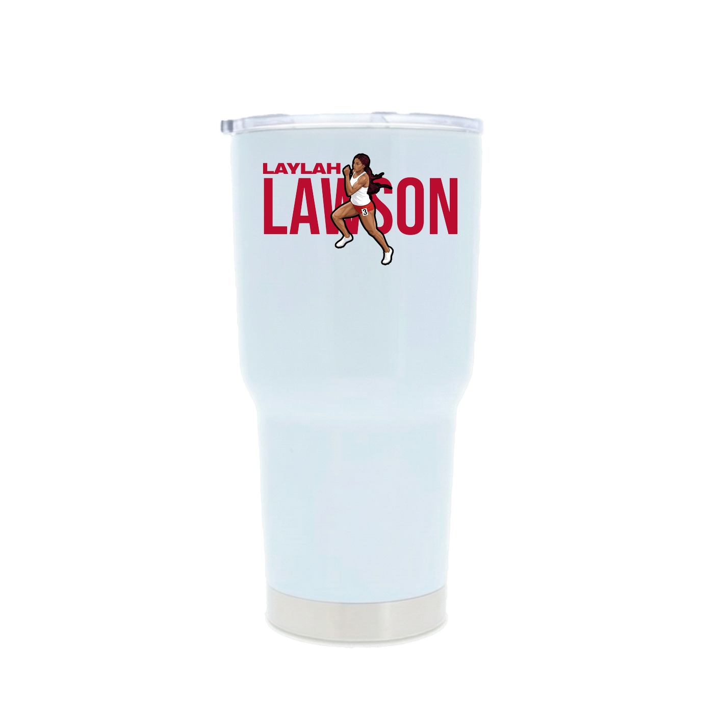 30oz Stainless Steel Tumbler — Player Name in White