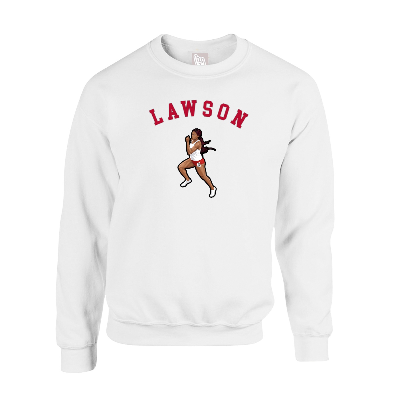 Fleece Crew — Shirsey Arch in White