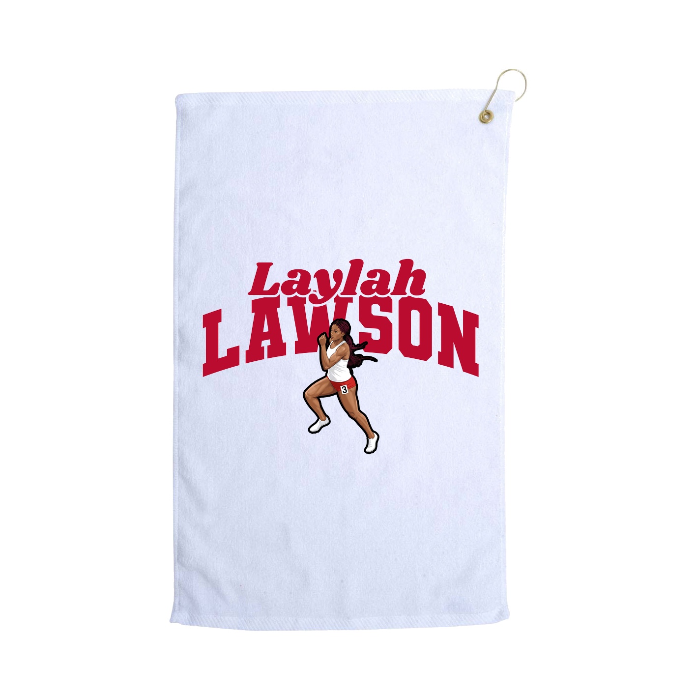 Golf Towel — Signature Arch in White