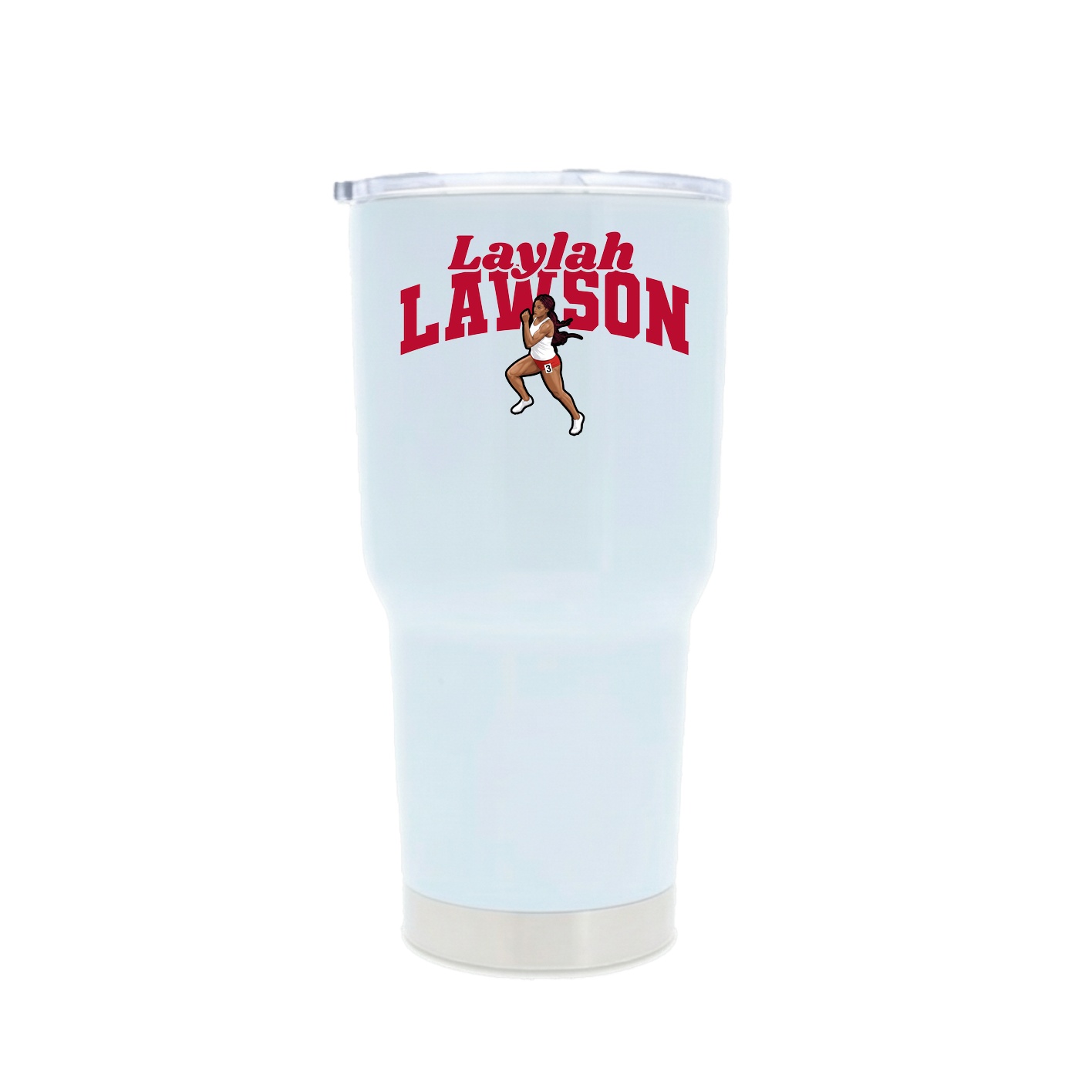 30oz Stainless Steel Tumbler — Signature Arch in White