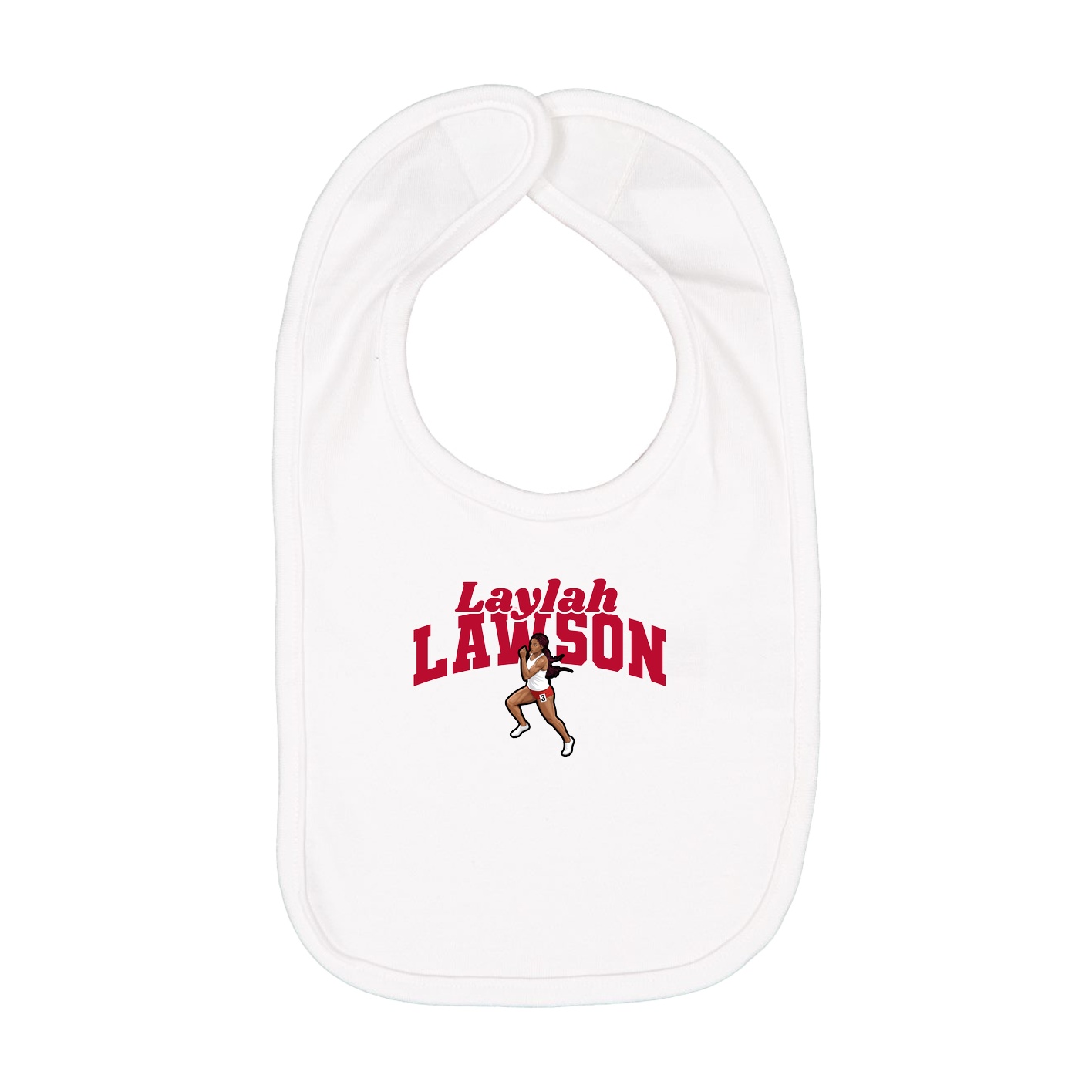 Infant Bib — Signature Arch in White