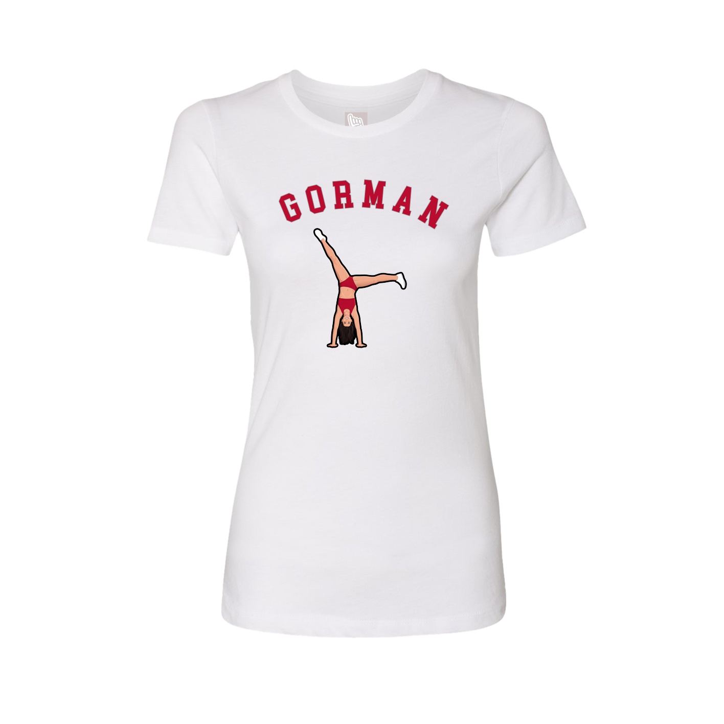 Fitted Women's Tee — Shirsey Arch in White