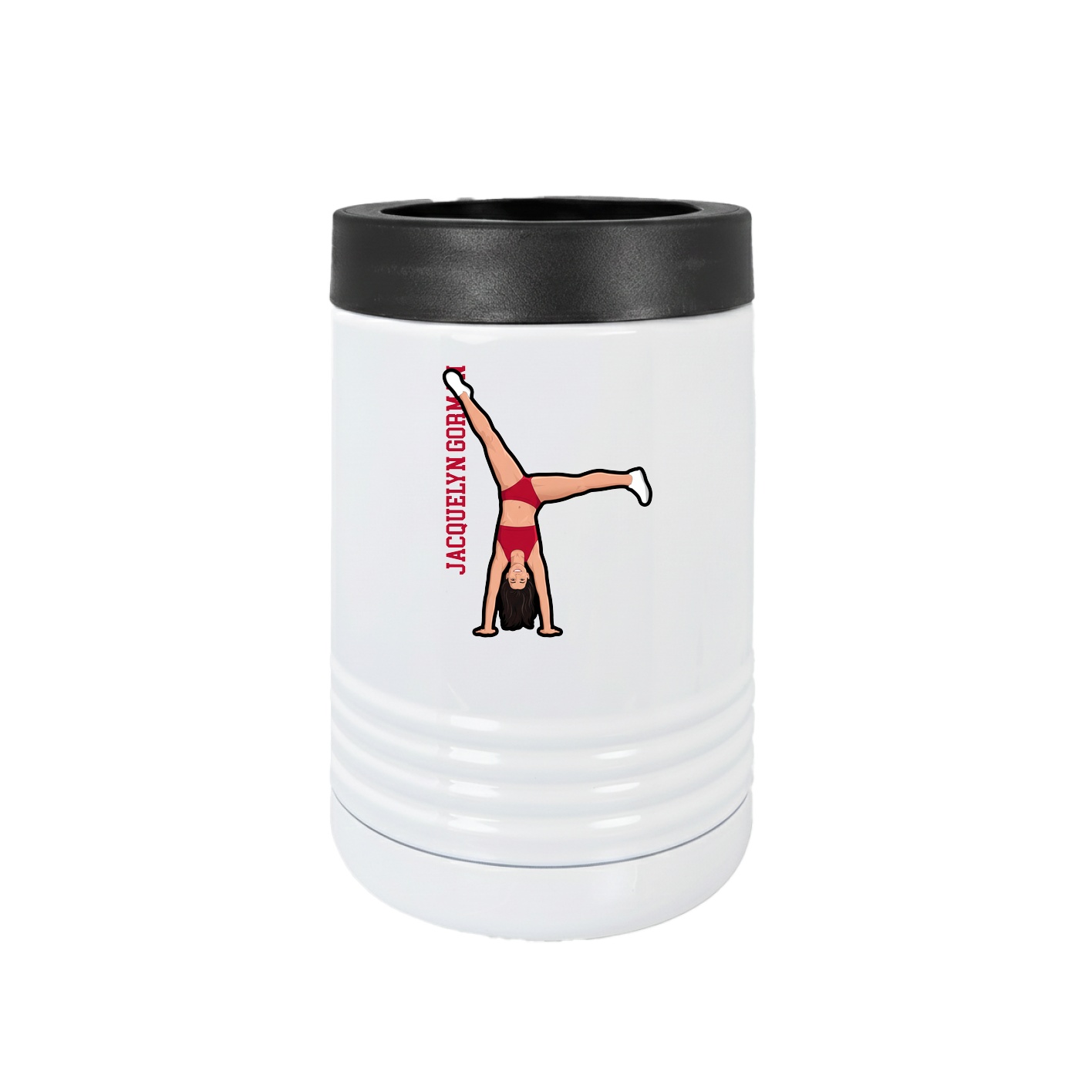 Beverage Holder — Name Vertical in White