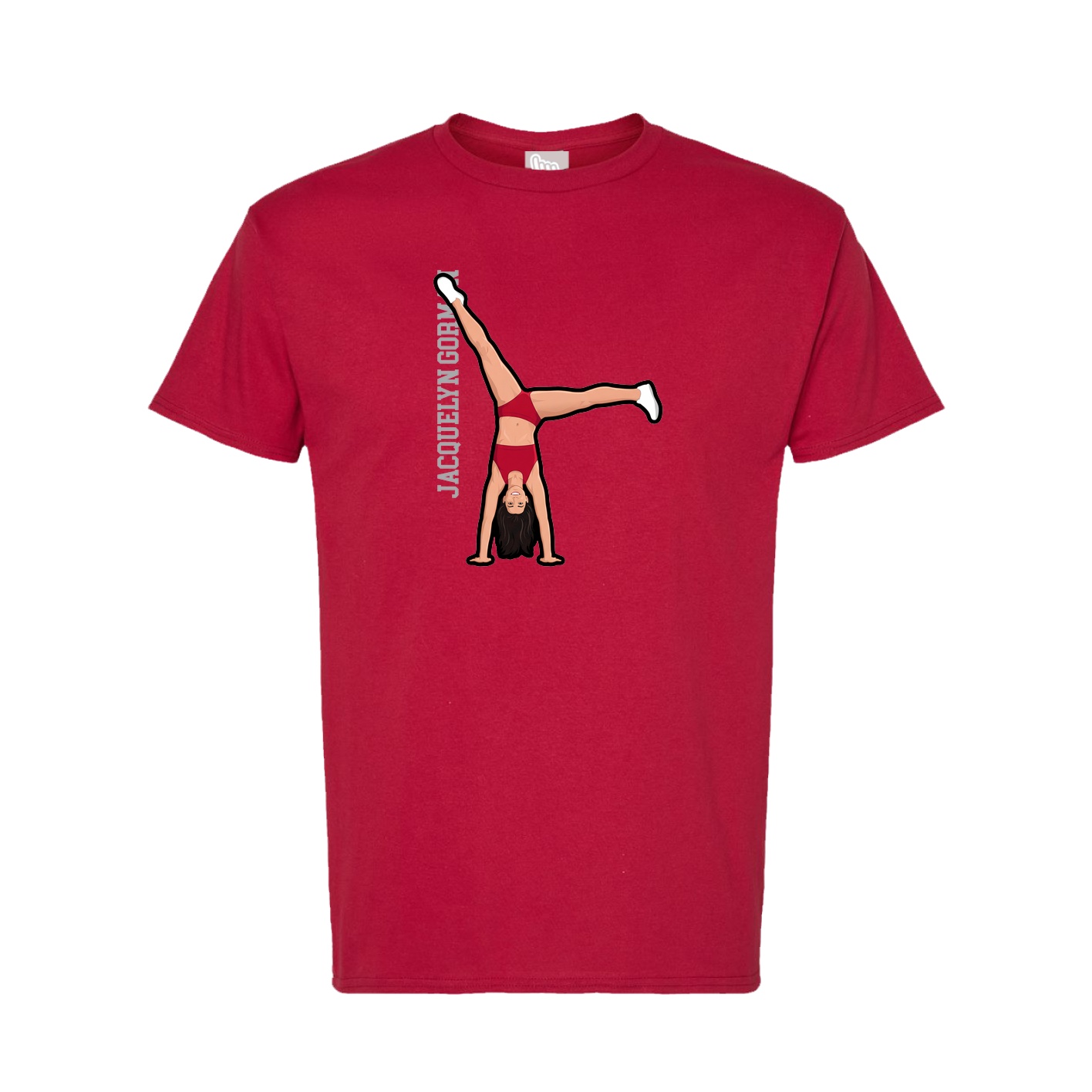 Tee — Name Vertical in Crimson
