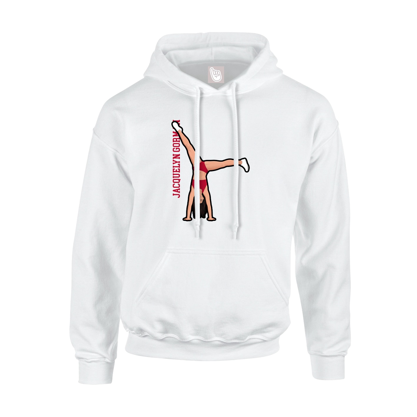 Youth Hoodie — Name Vertical in White