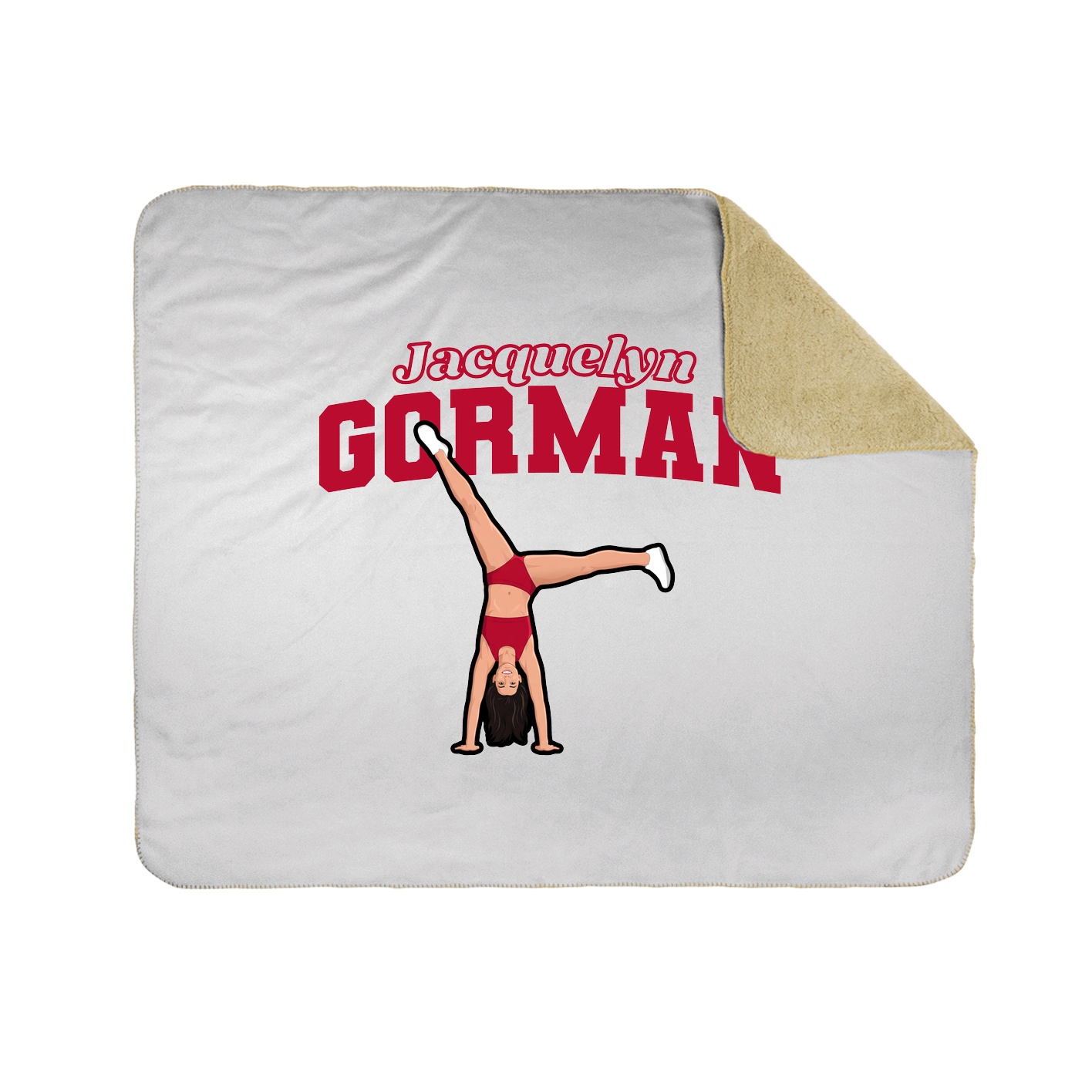 Throw Blanket — Name Arch in White