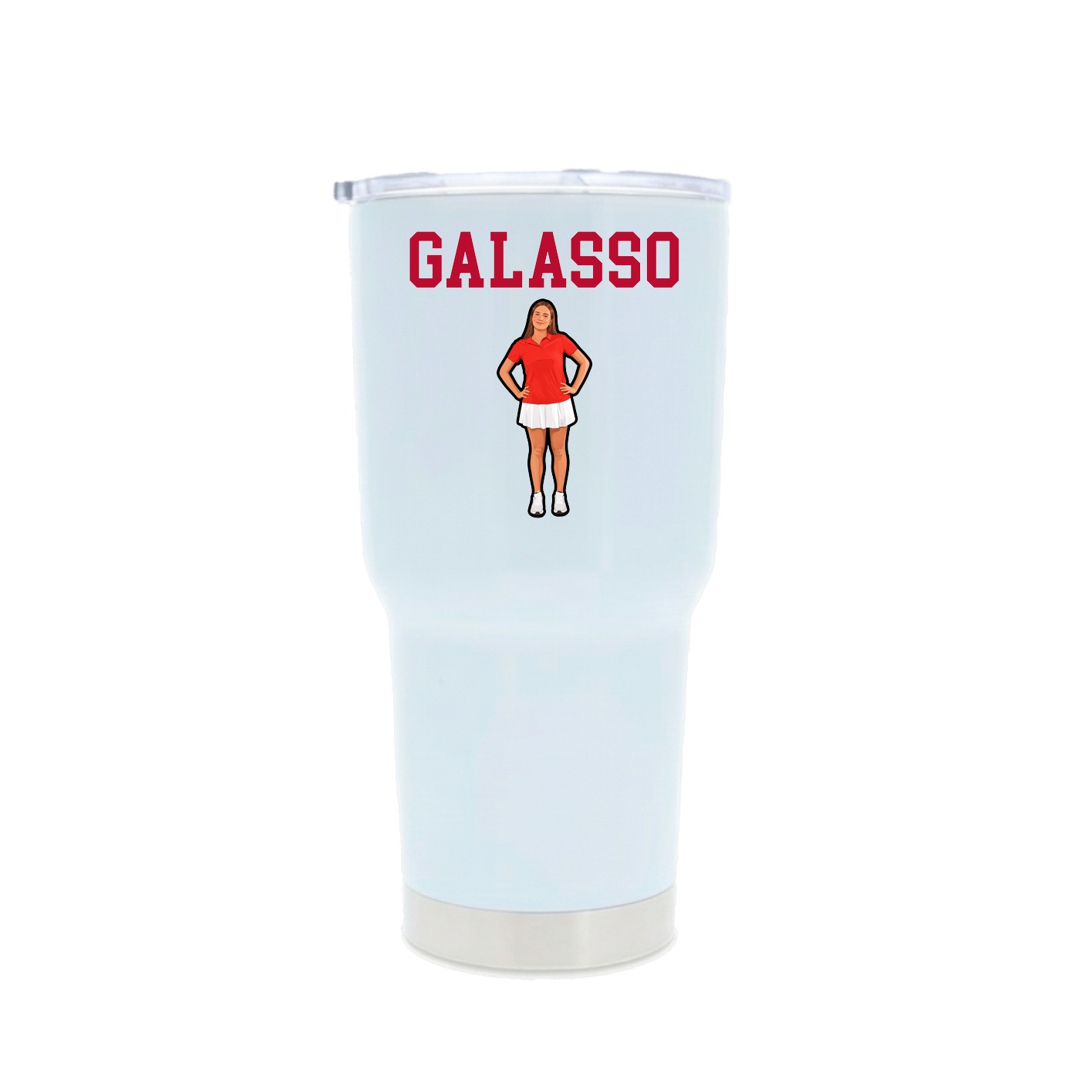 30oz Stainless Steel Tumbler — Shirsey in White