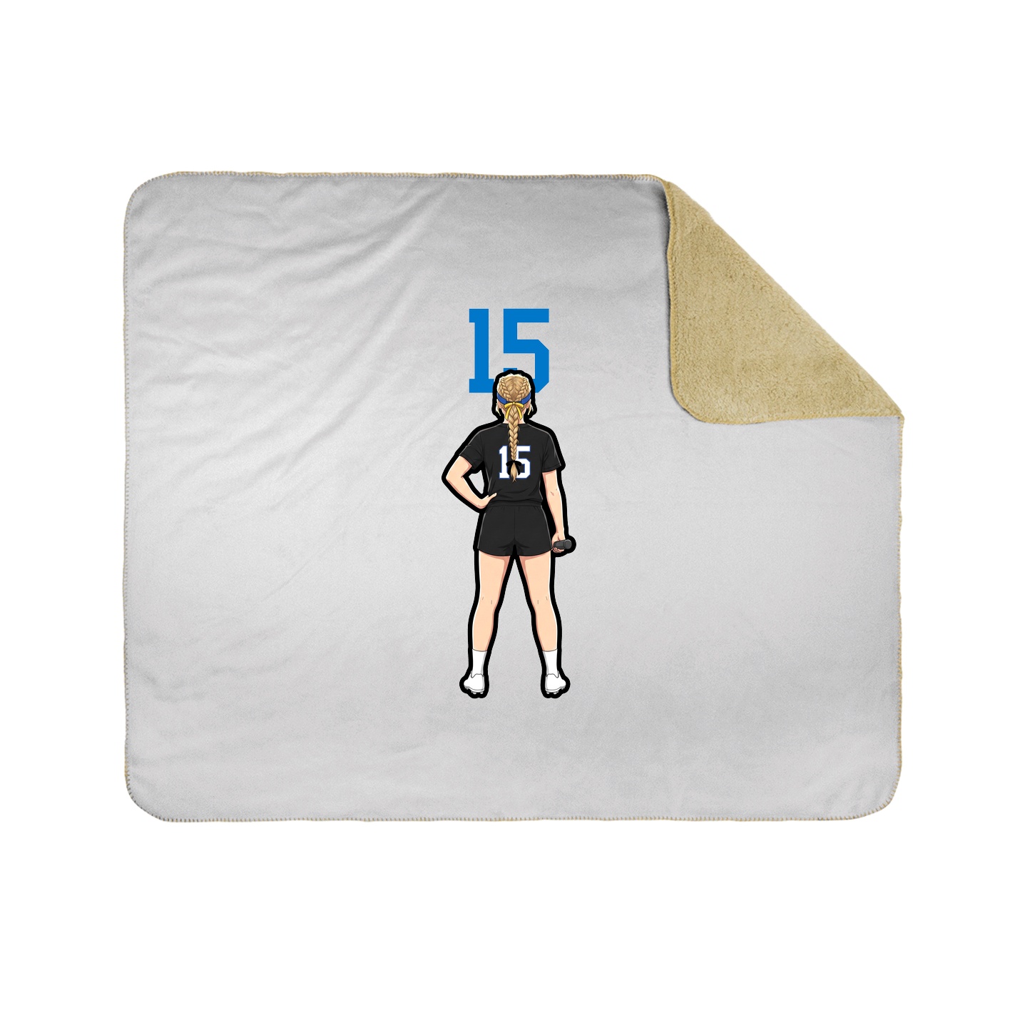 Throw Blanket — Number Top in White