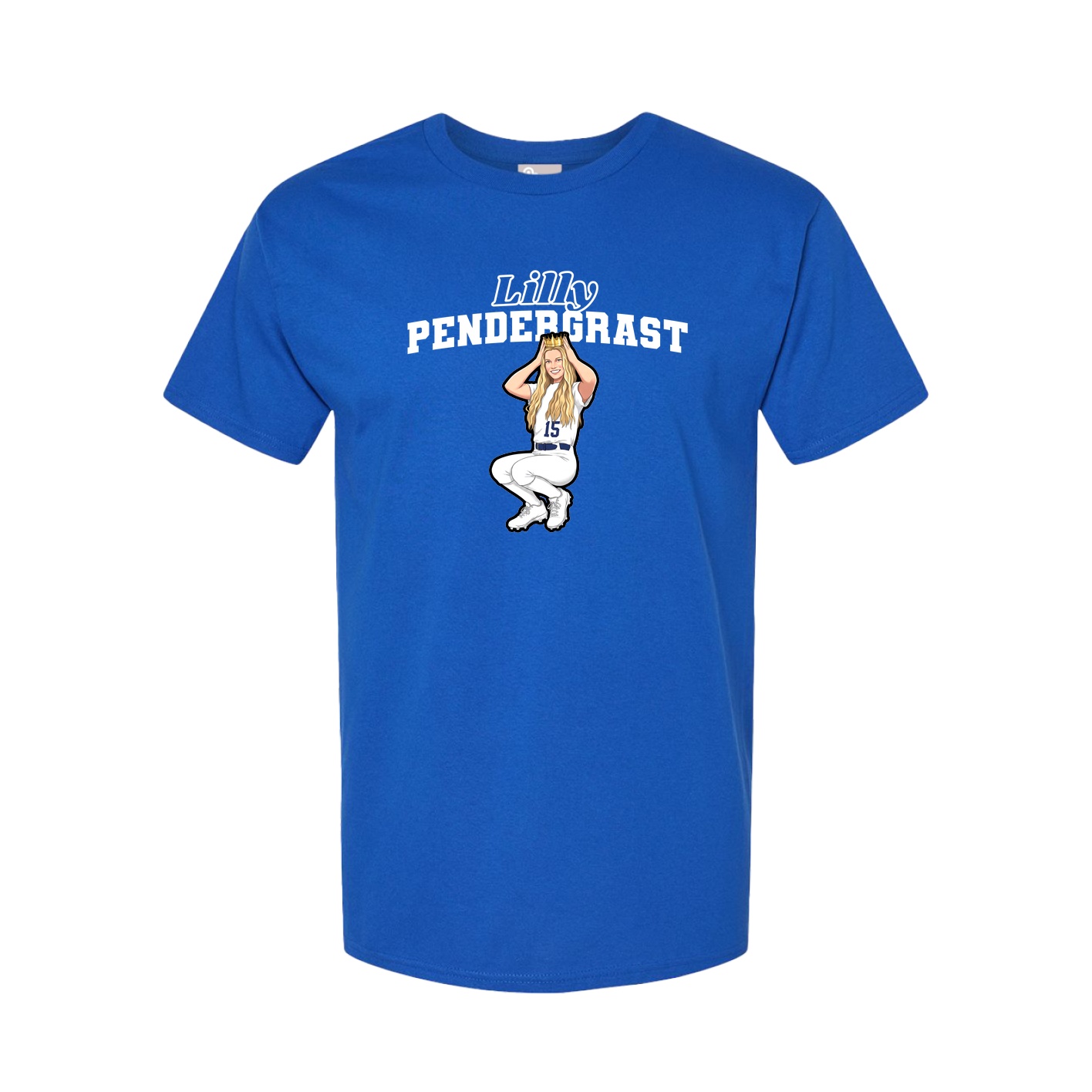 Youth Tee — Name Arch in Royal