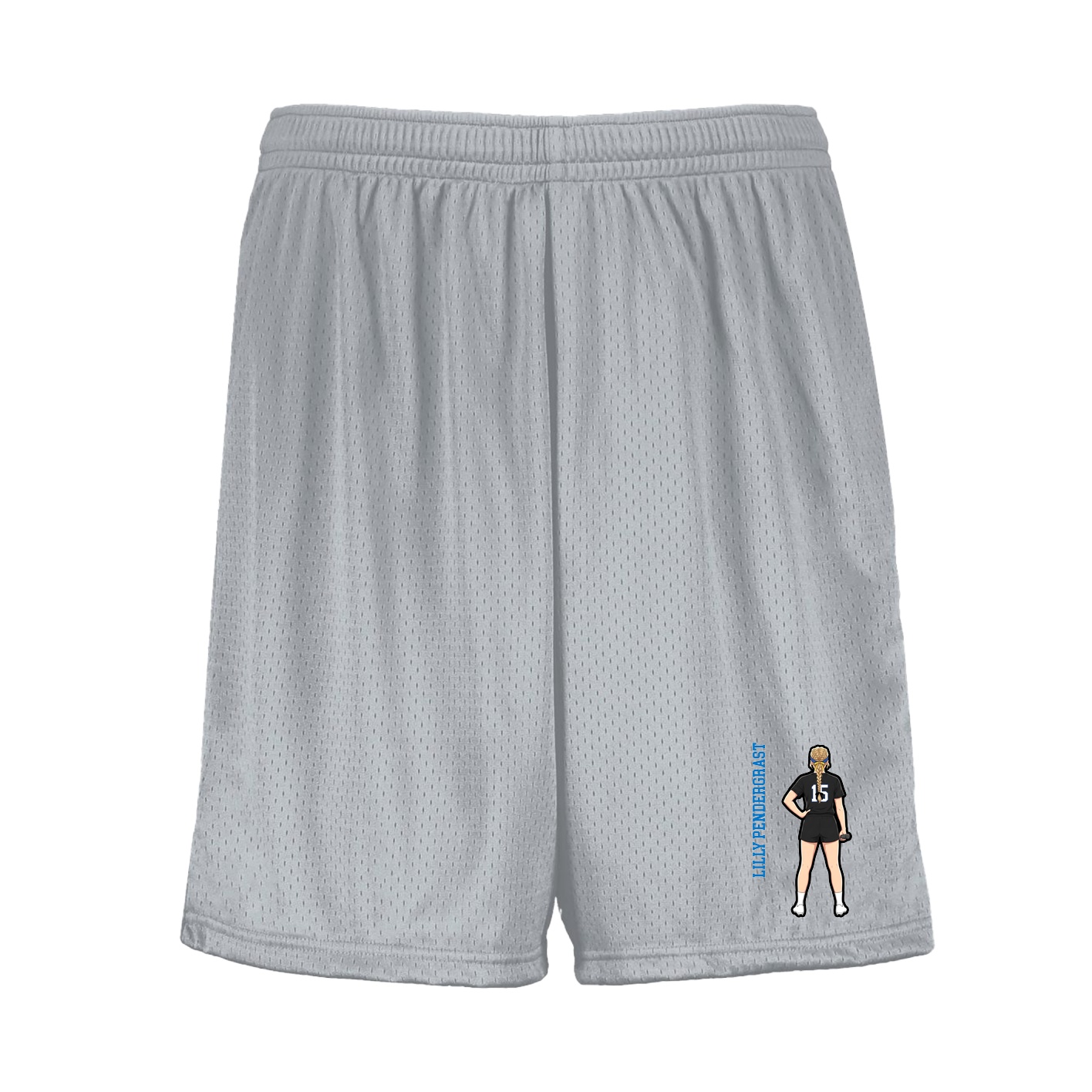 Shorts — Name Vertical in Silver