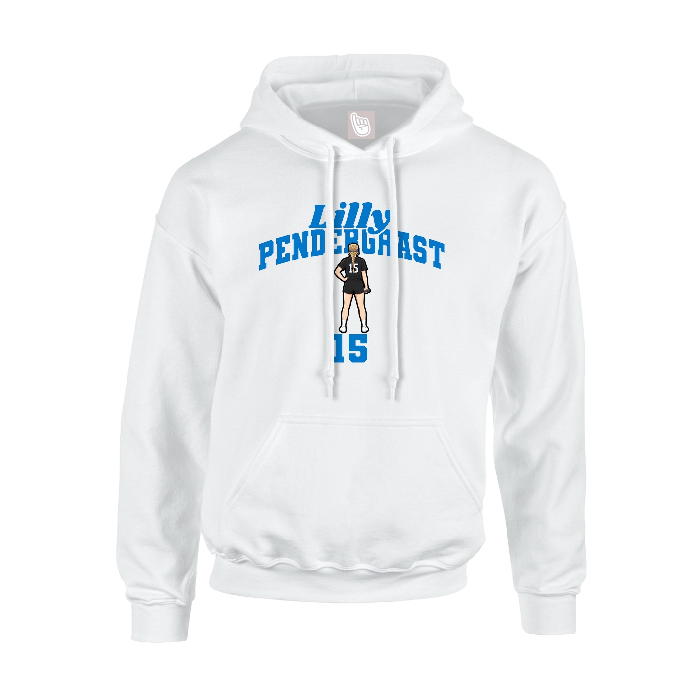 Hoodie — Signature Arch in White