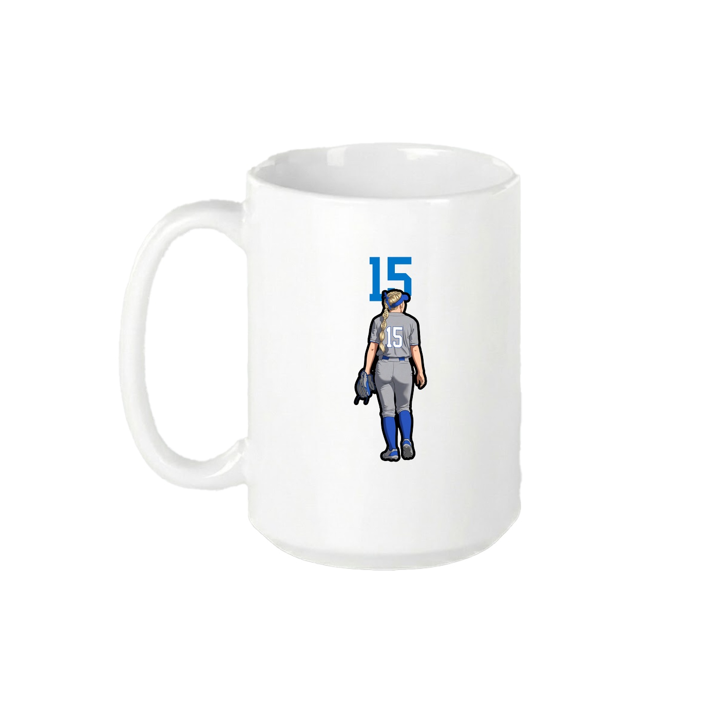 15oz Coffee Mug — Number Top in White