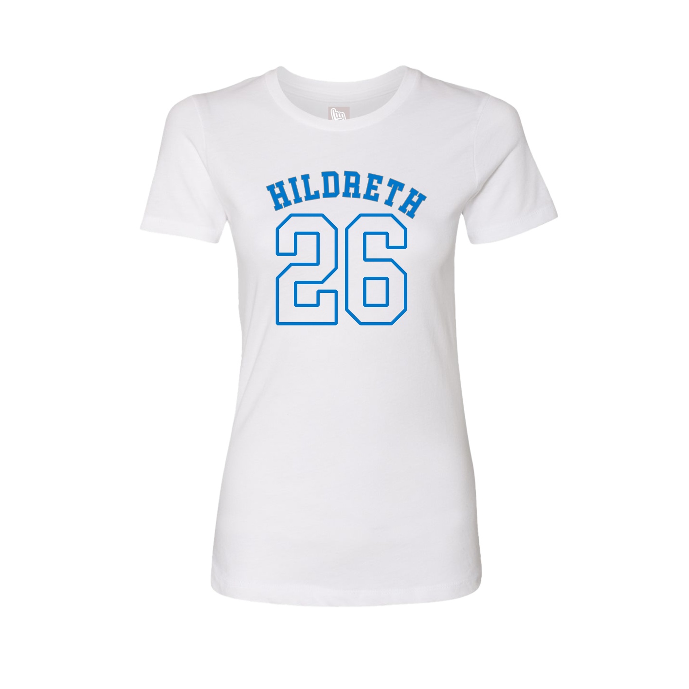 Fitted Women's Tee — Shirsey Arch in White