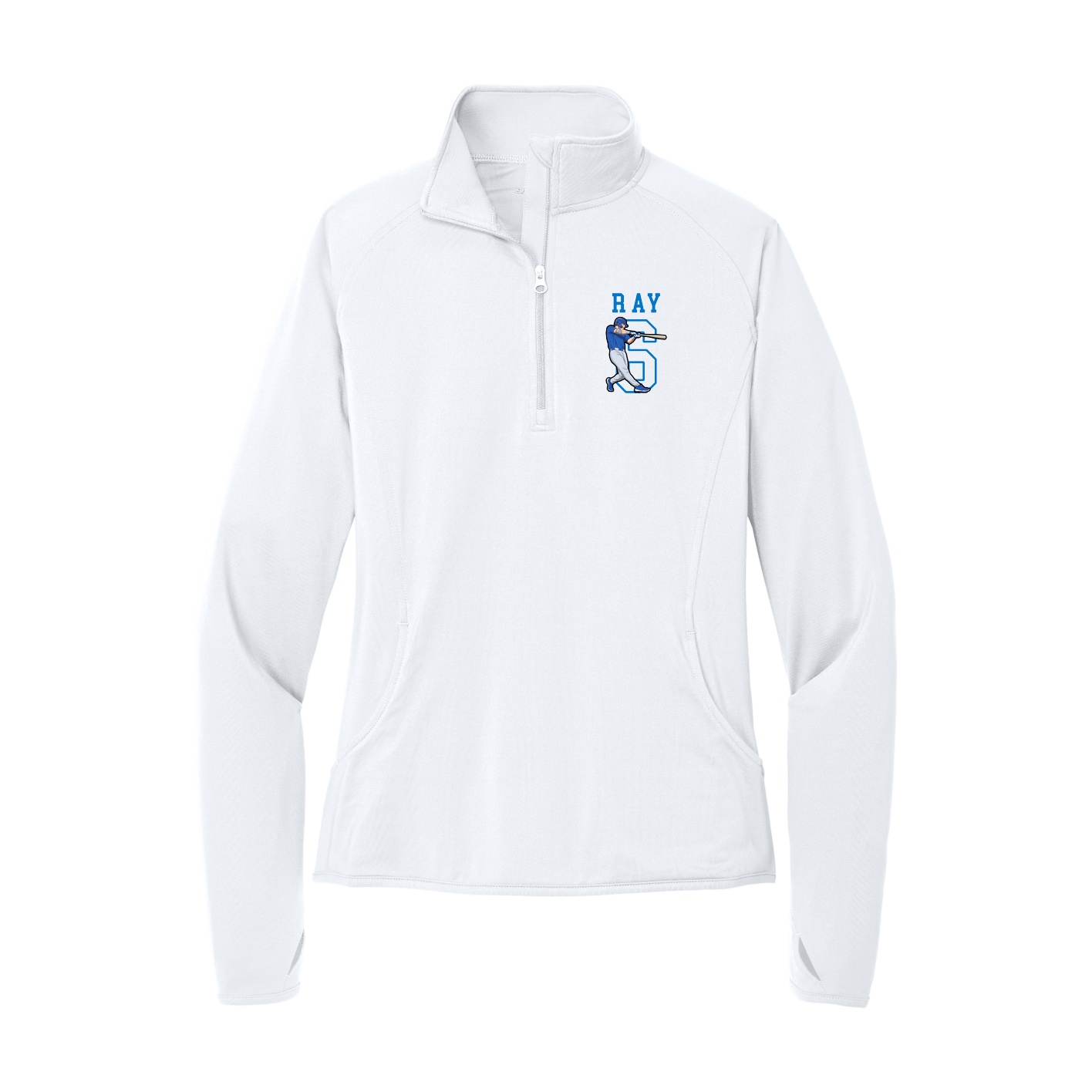 Women's Q-Zip Pullover — Shirsey in White