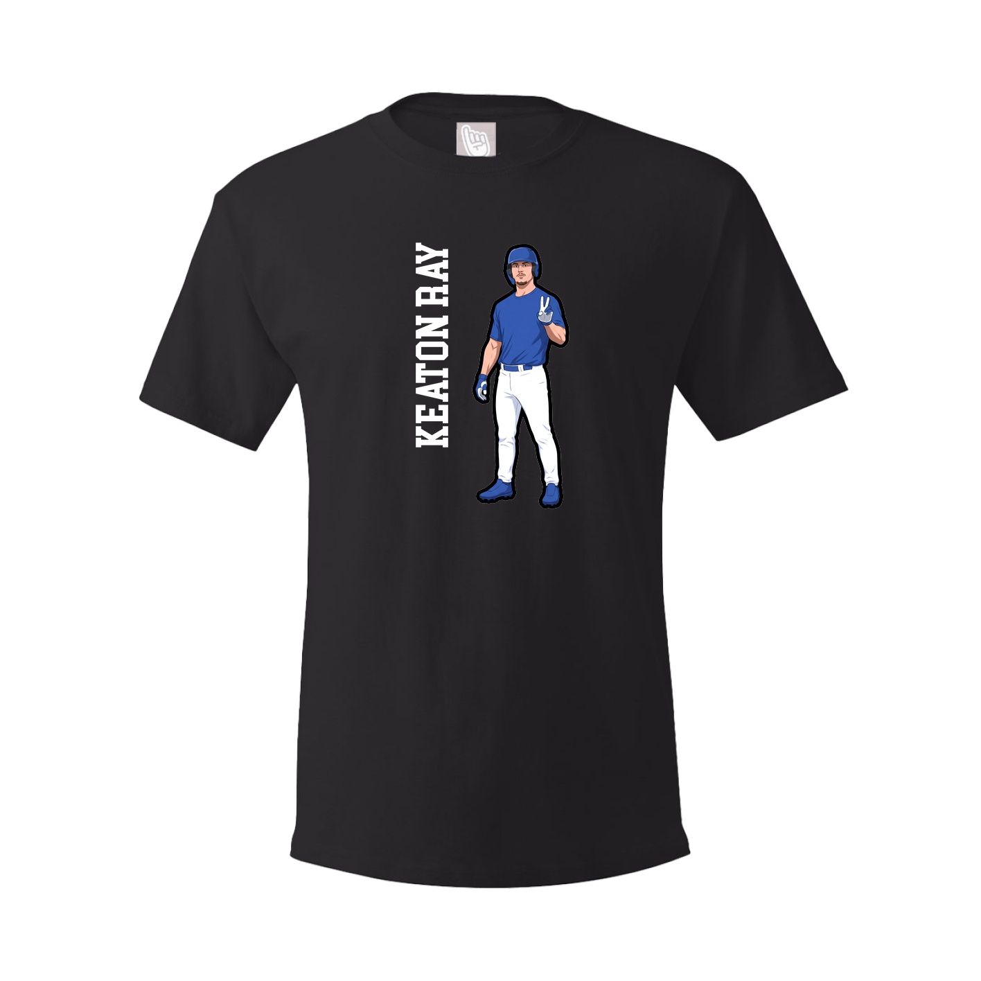 Youth Tee — Name Vertical in Black