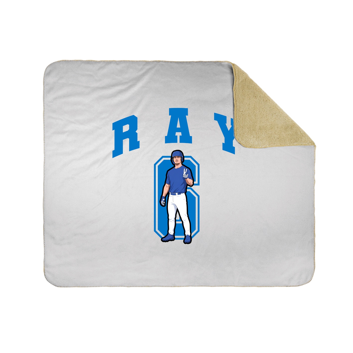 Throw Blanket — Number in White