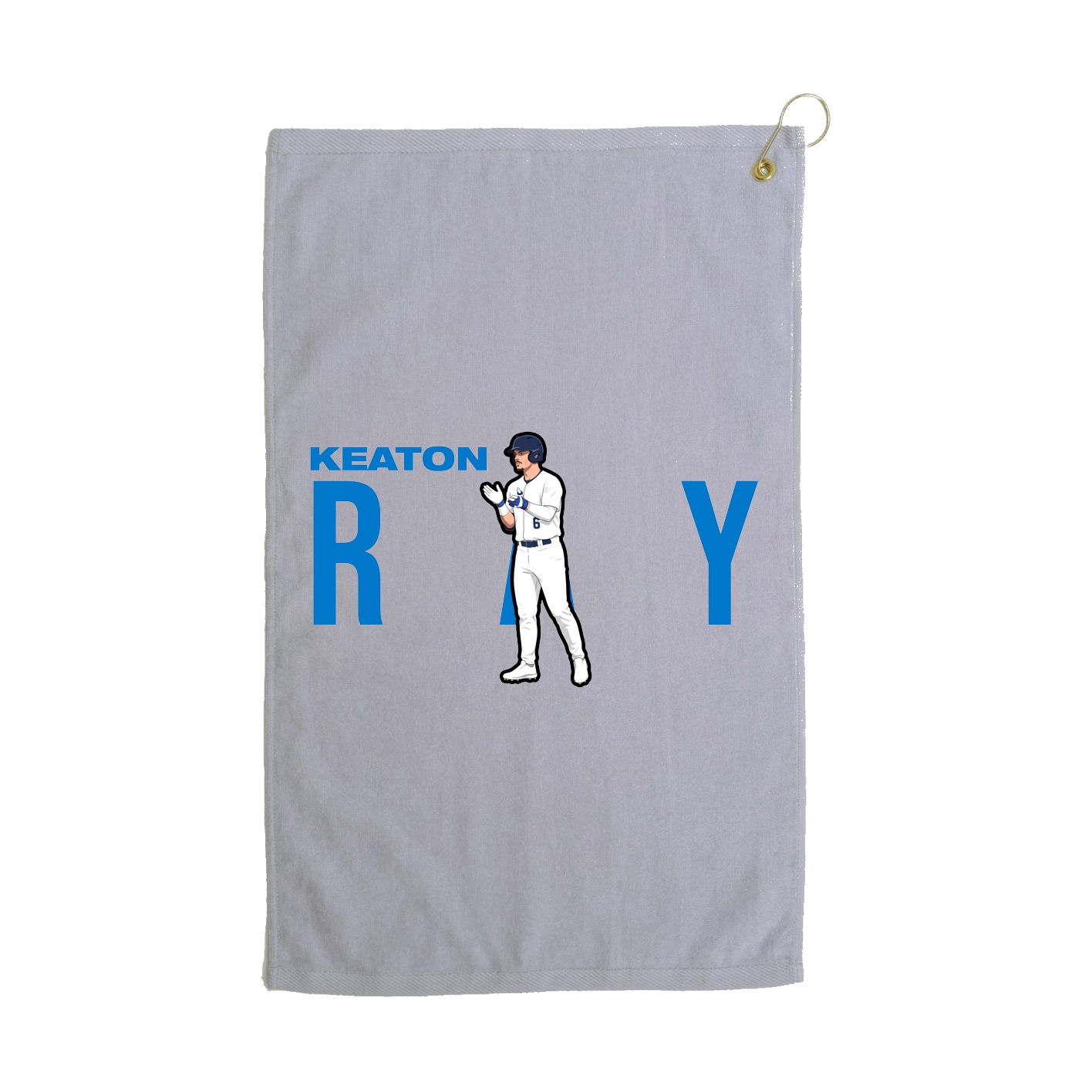 Golf Towel — Player Name in Grey