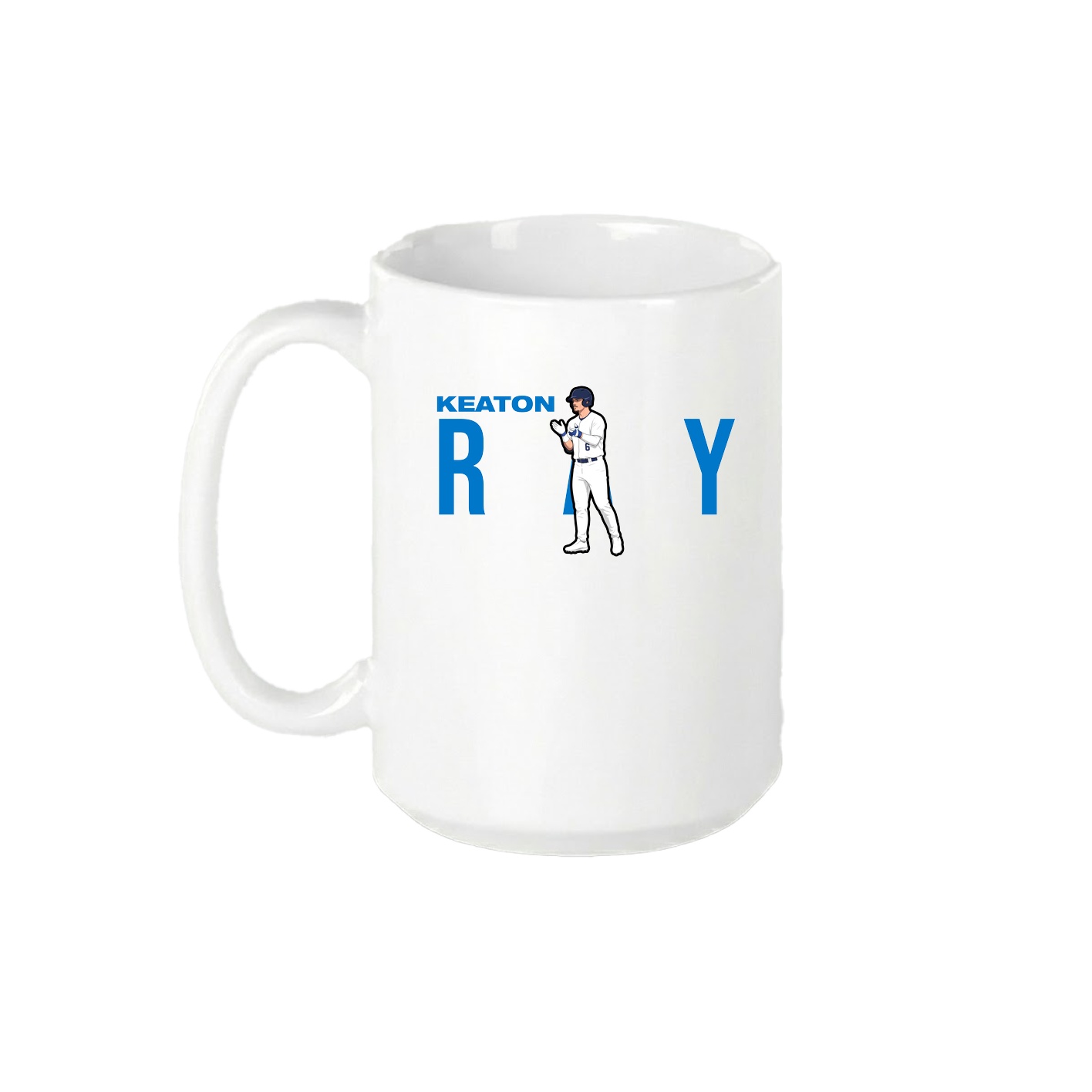 15oz Coffee Mug — Player Name in White